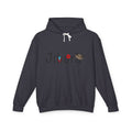 Jíbara Hoodie — Puerto Rican Heart Flag Lightweight Hooded Sweatshirt
