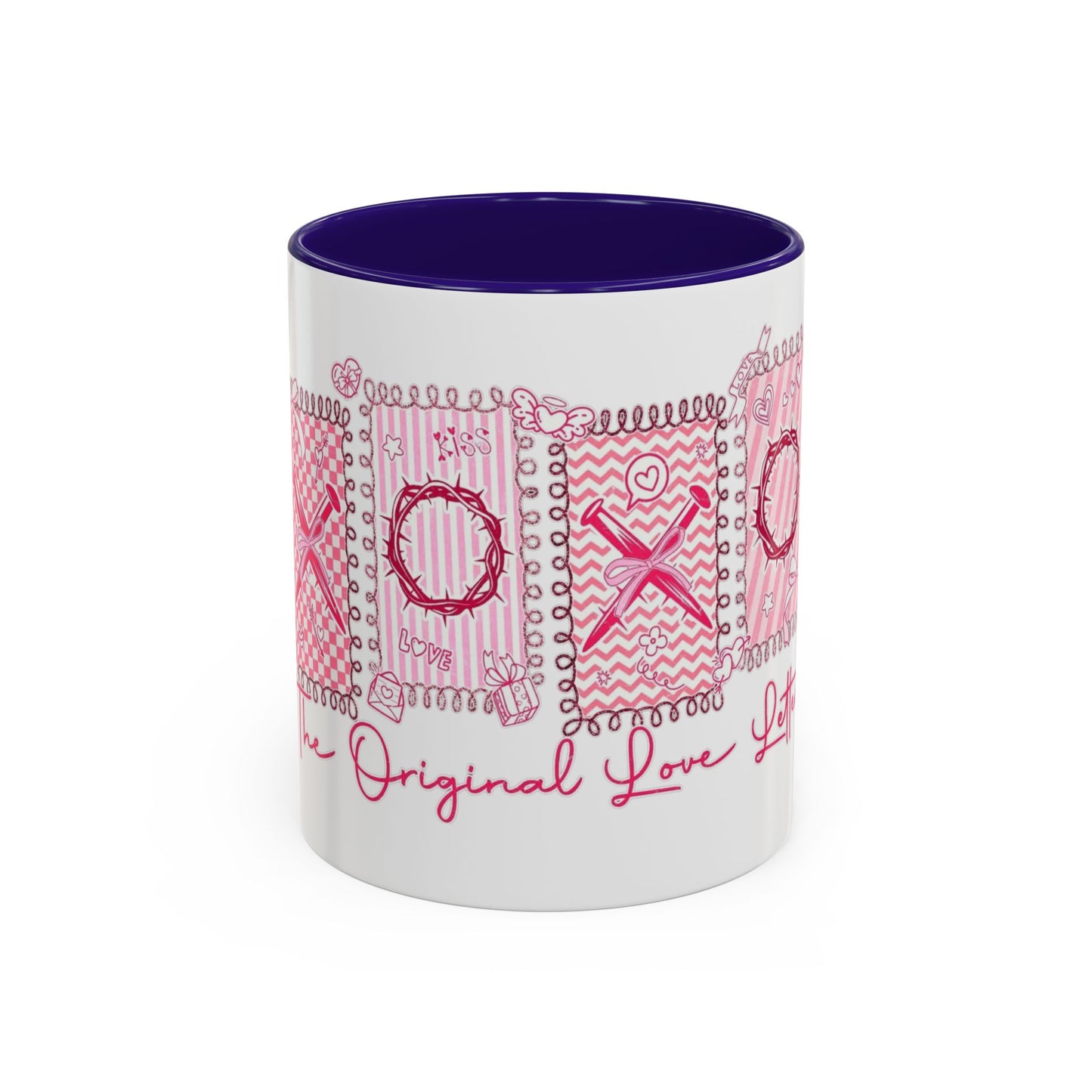 Love Letters XOXO Ceramic Mug — Colorful 11oz & 15oz Coffee Cup