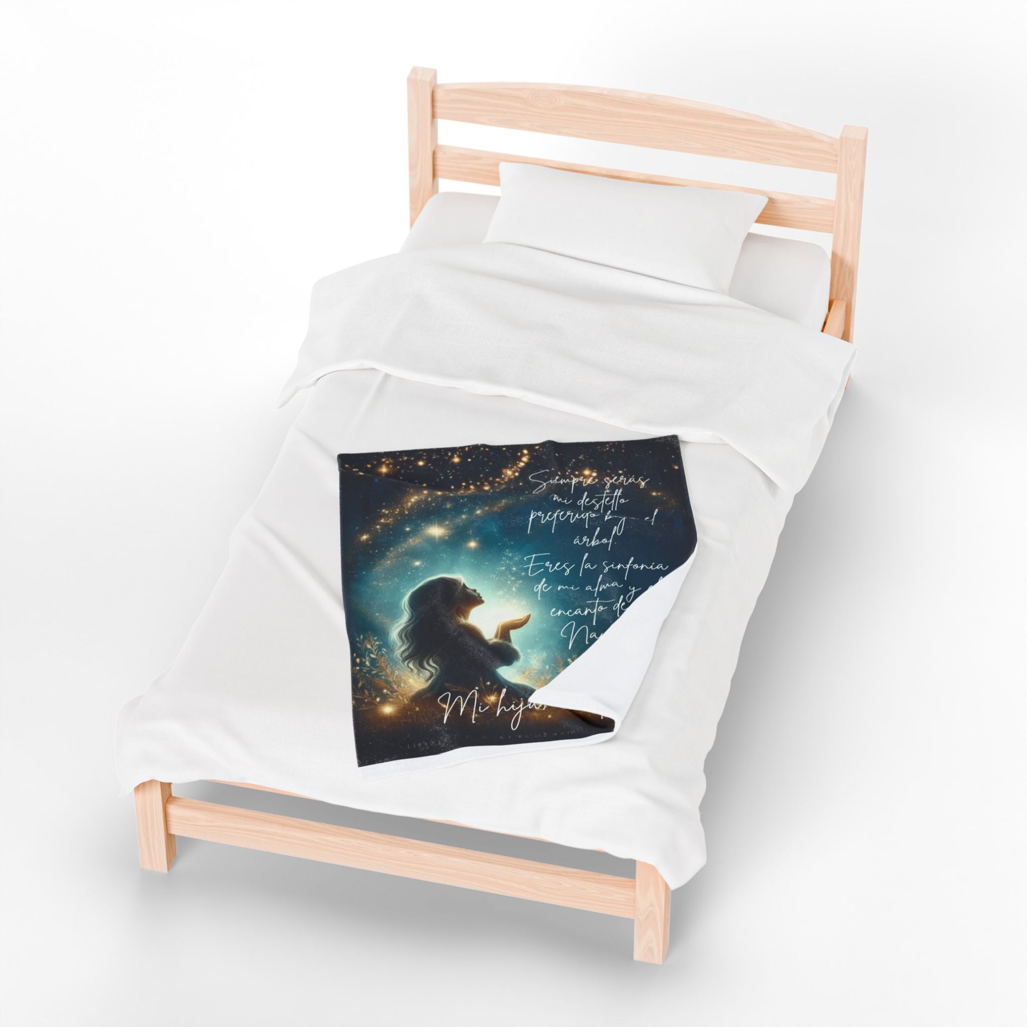 Christmas Velveteen Plush Blanket "Eres la sinfonía de mi alma" Holiday Throw