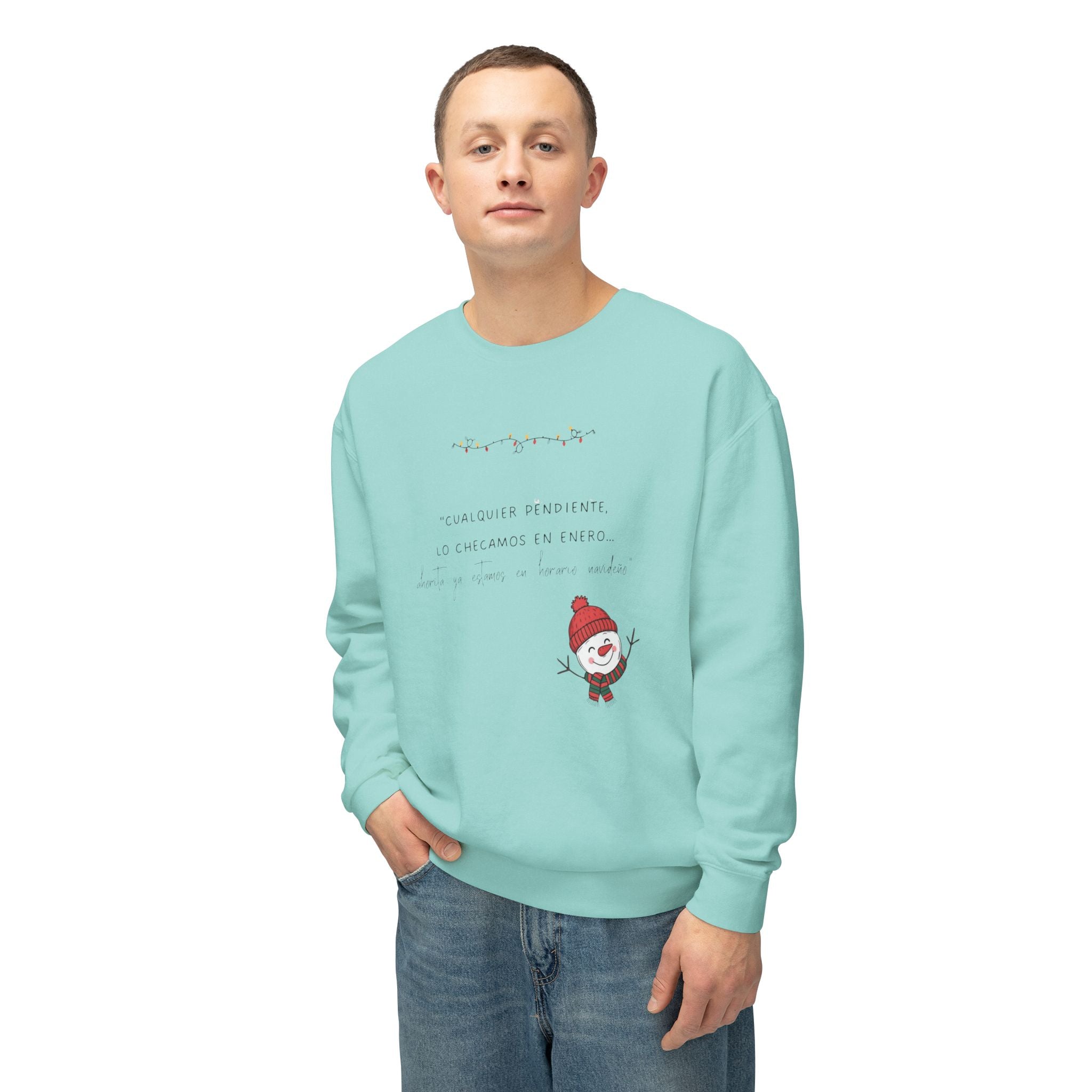 Snowman Crewneck Sweatshirt  Cute Holiday Snowman Pullover