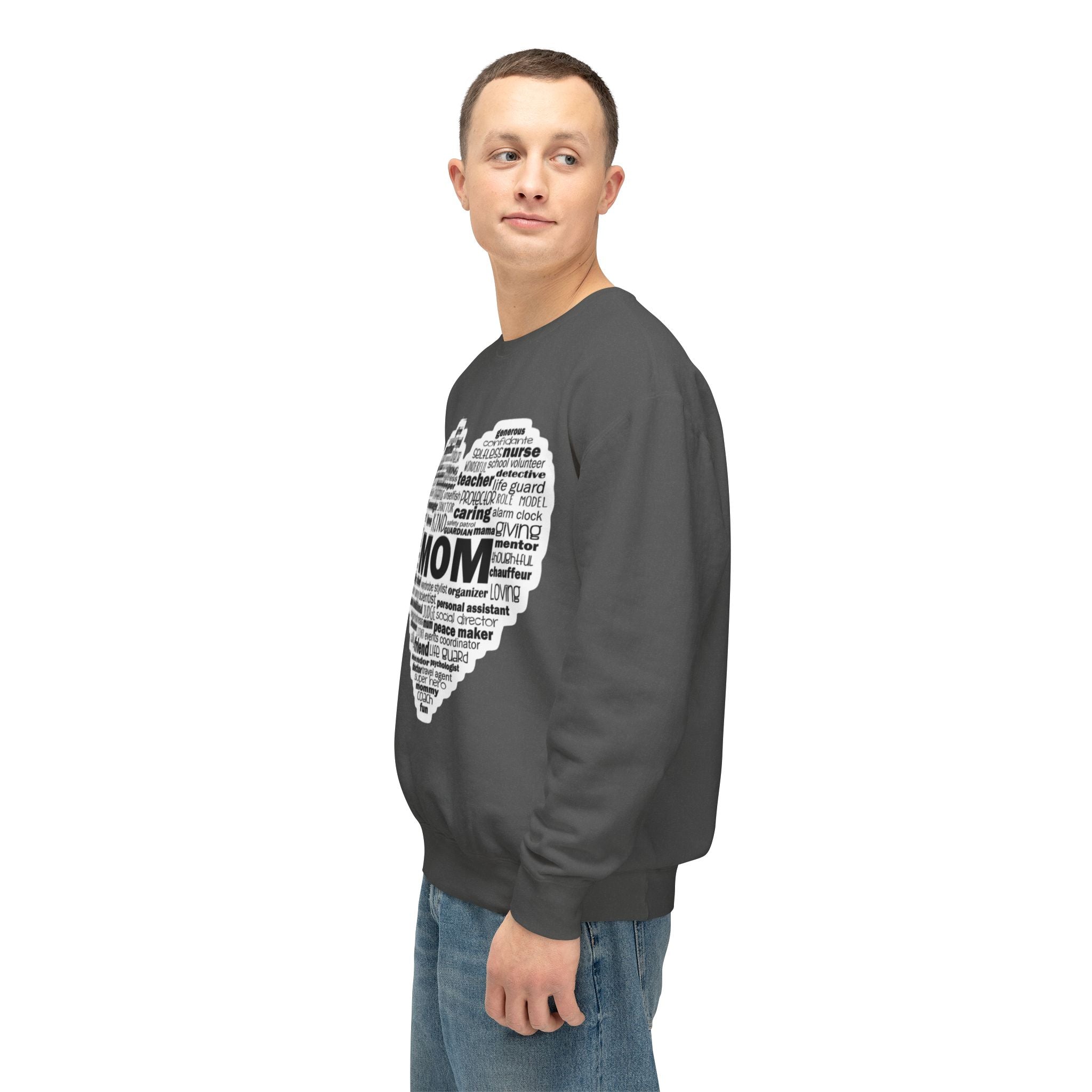 Mom Word-Cloud Heart Sweatshirt  Mother's Day Gift