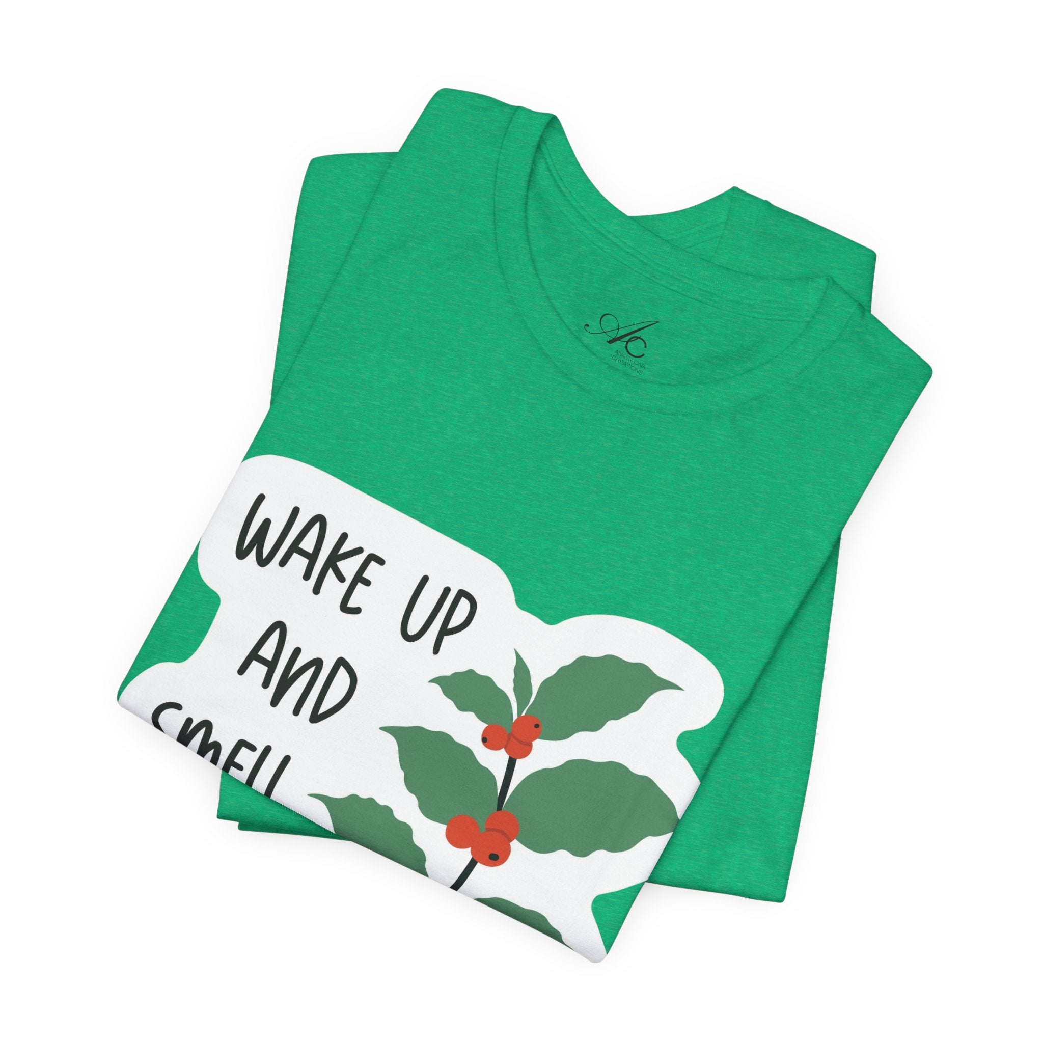 Wake Up and Smell the Coffee Tee  Coffee Plant Graphic T-Shirt