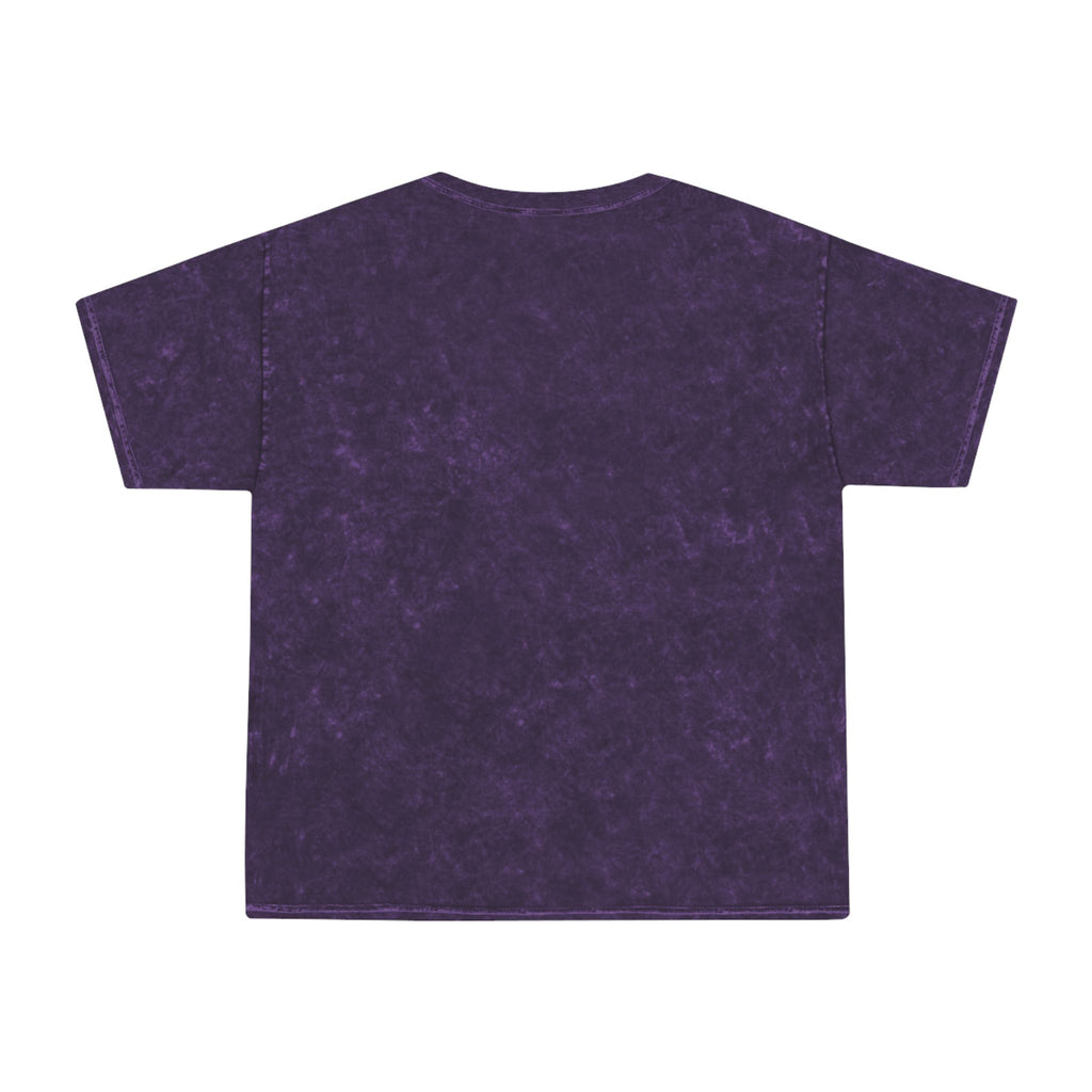 Mineral Wash Tee — Vintage Basketball Collage (Puerto Rico Flag)