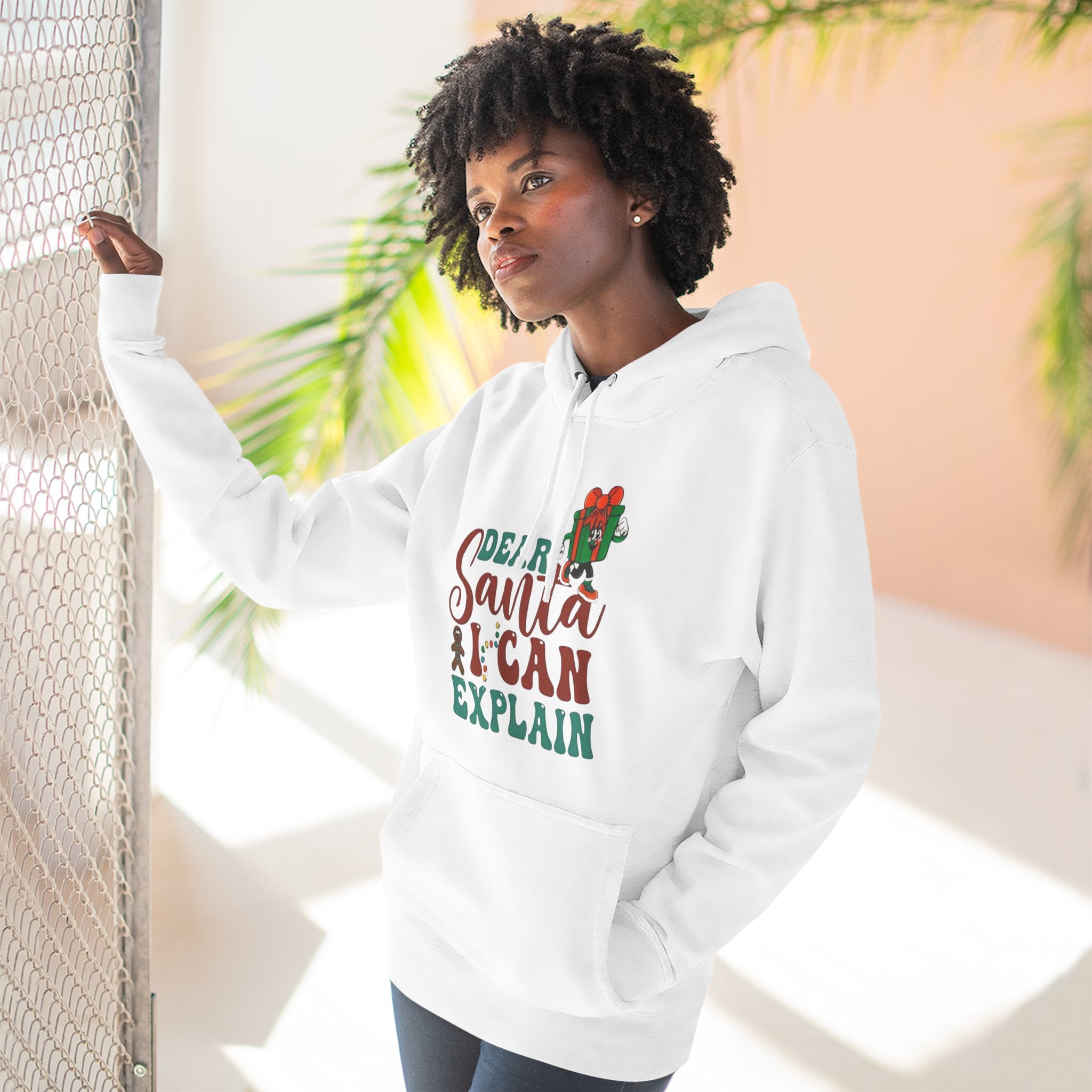 Christmas Hoodie “Dear Santa I Can Explain” Funny Holiday Pullover Christmas T-Shirts and Sweatshirts Collection