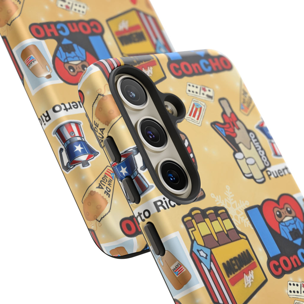 Puerto Rico Sticker Collage Tough Case  ‘I  Concho’ Pattern Phone Case