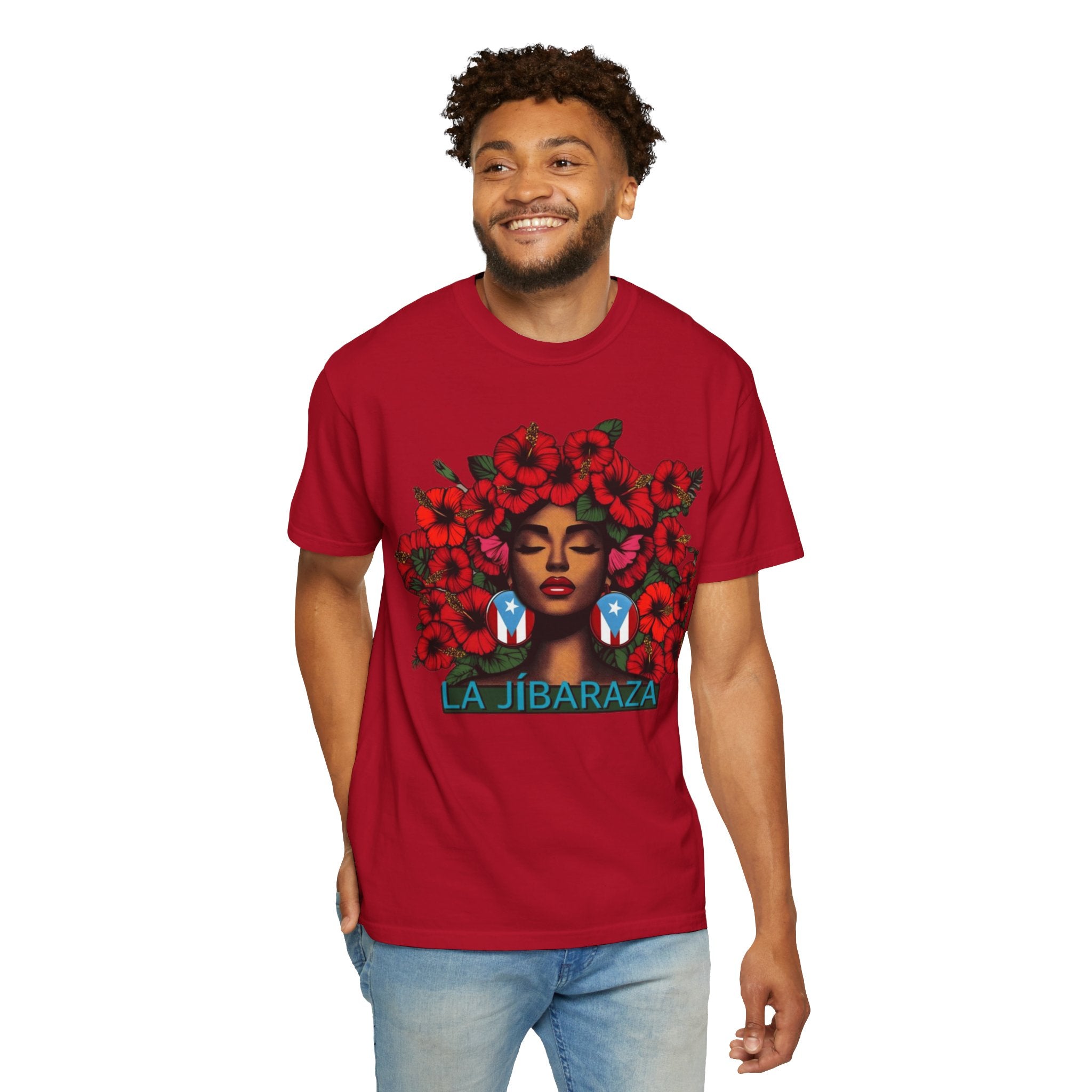 Puerto Rico Navidades T-Shirt — "La Jíbaraza" Floral Puerto Rican Pride Tee