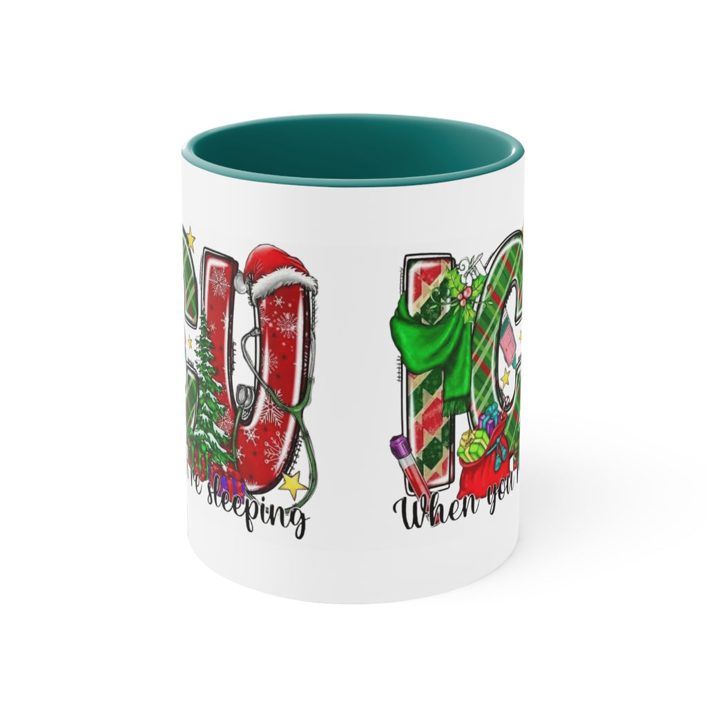 Christmas Joy Accent Mug — Festive 'JOY' Holiday Coffee Cup (11oz)Medical Christmas Mug
