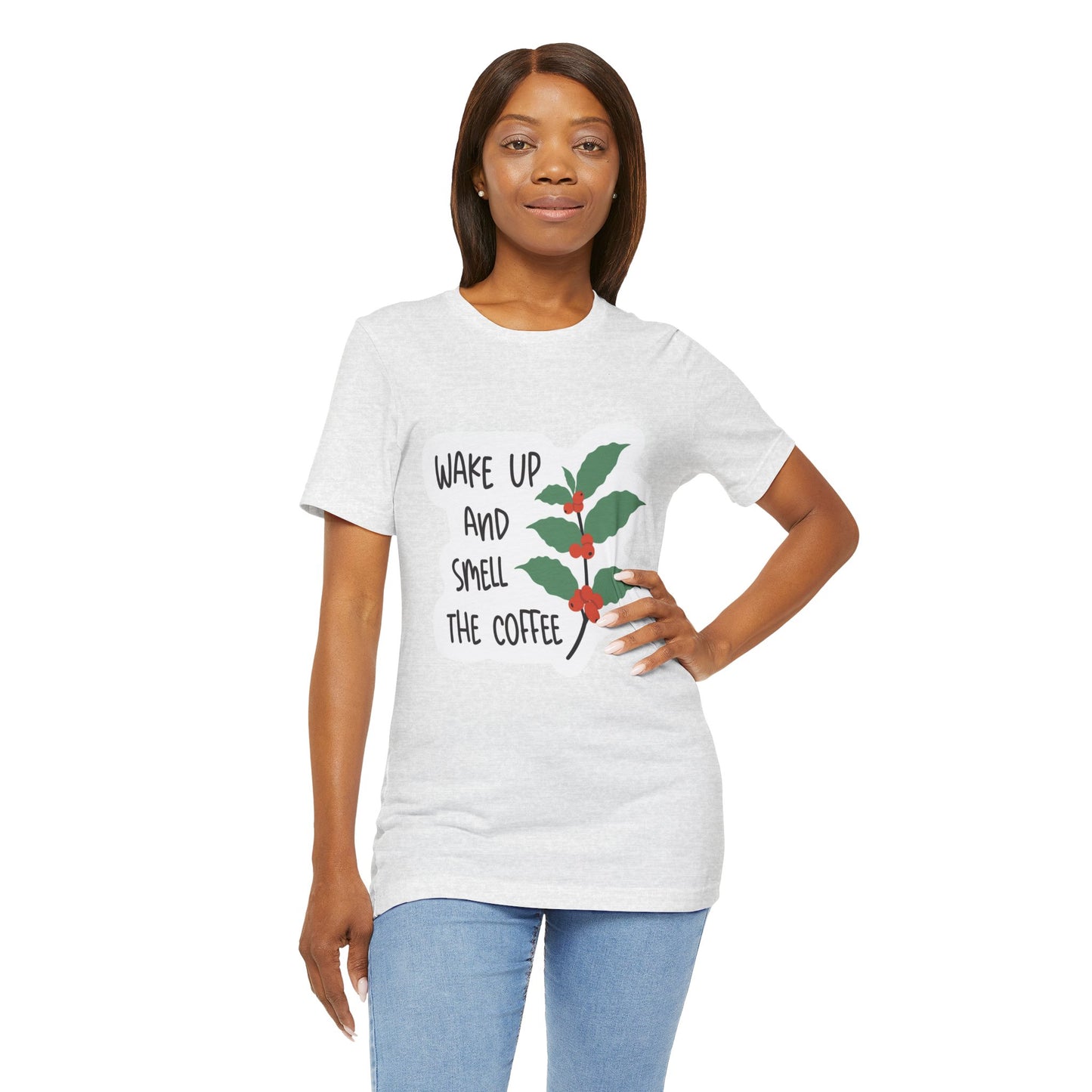 Wake Up and Smell the Coffee Tee  Coffee Plant Graphic T-Shirt