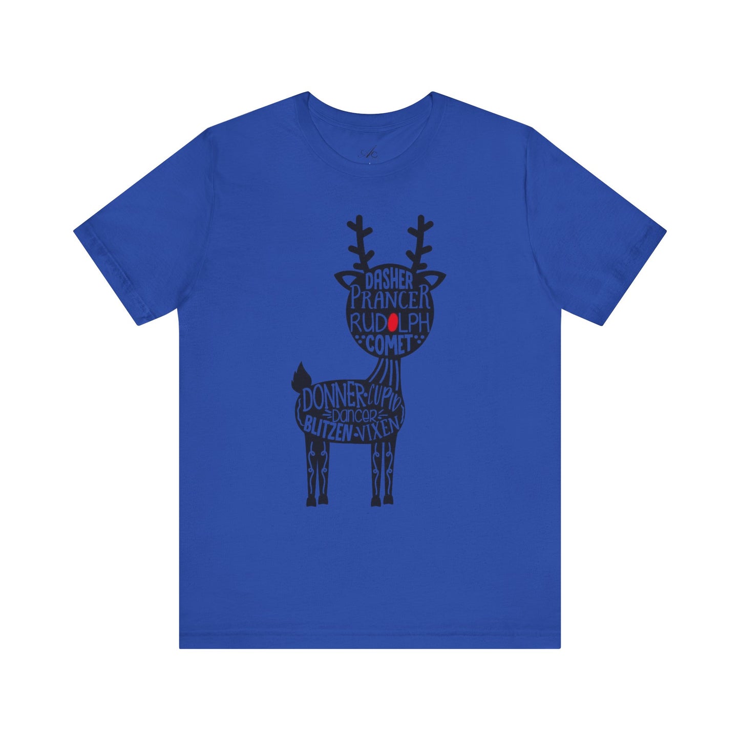 Christmas Reindeer Graphic Tee - Unisex Jersey Short Sleeve Shirt