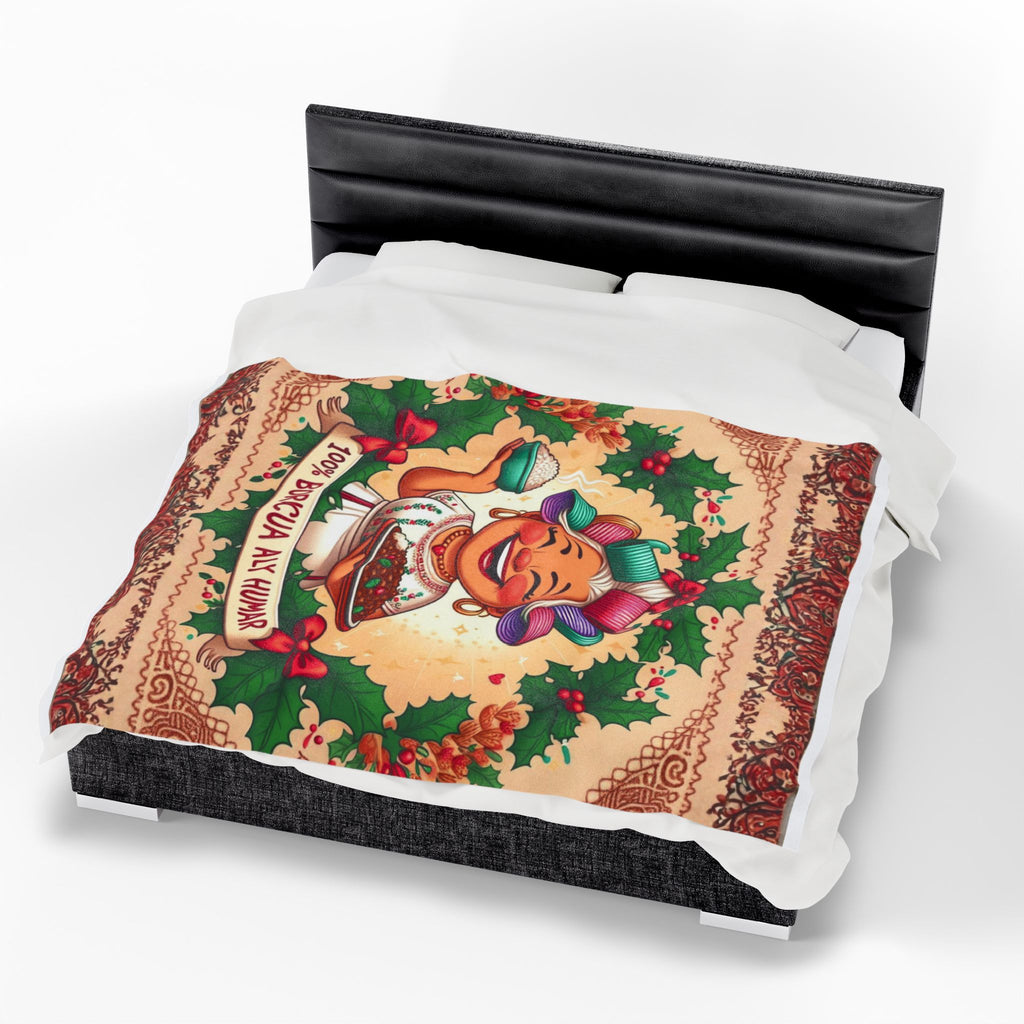 Loving blanket made just for GrandmaVelveteen Plush Blanket  100% Boricua Holiday Kitchen Mama Design