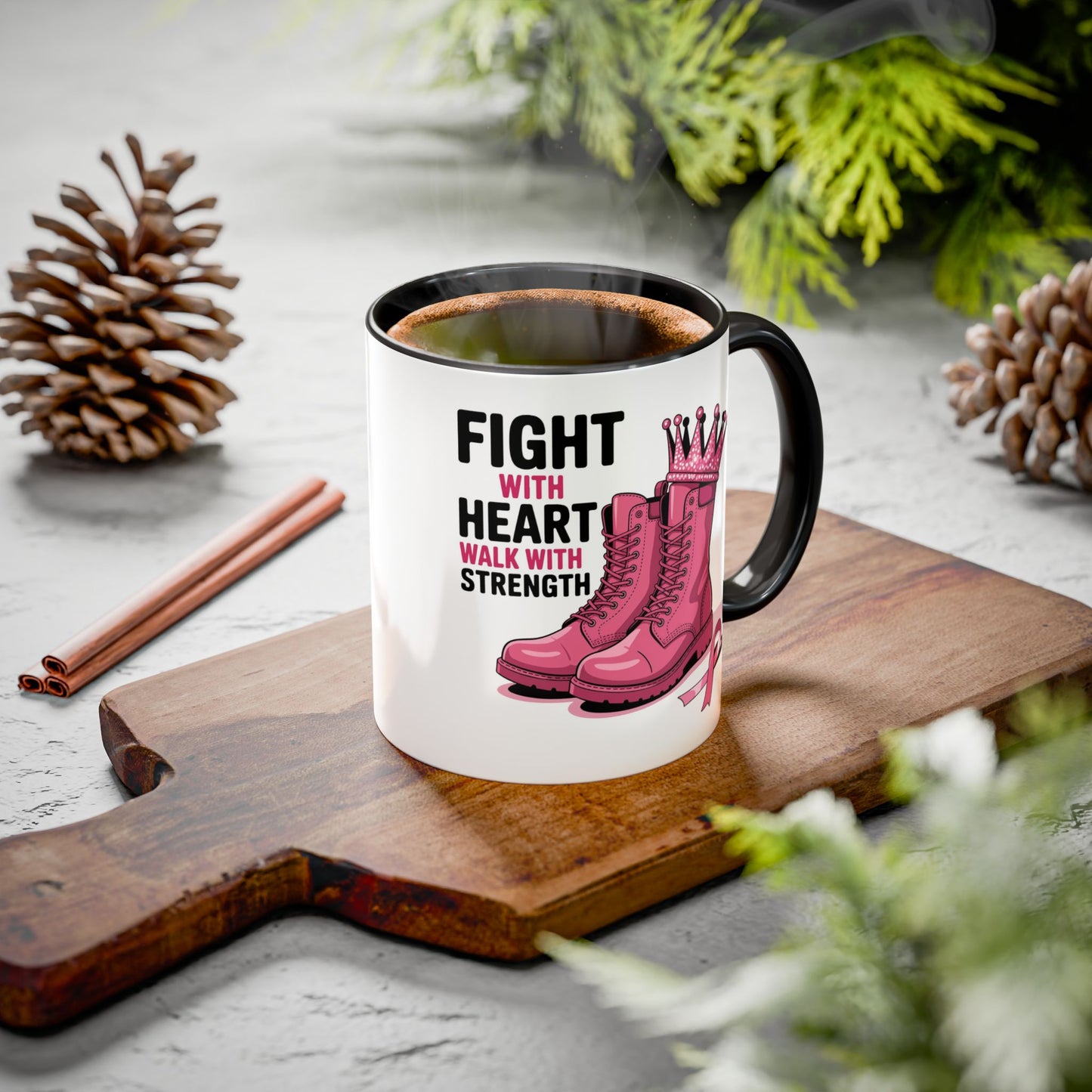 You Beat It! Cancer Survivor Mug | Motivational Gift for Her or Him | Warrior Mug