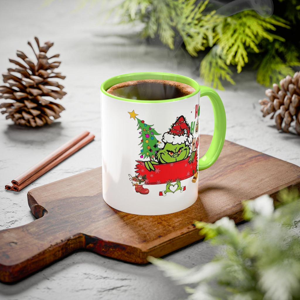 Christmas Grinch Mug (11oz & 15oz)  Funny Holiday Coffee Cup with Grinch Illustration Christmas Mugs Collection!