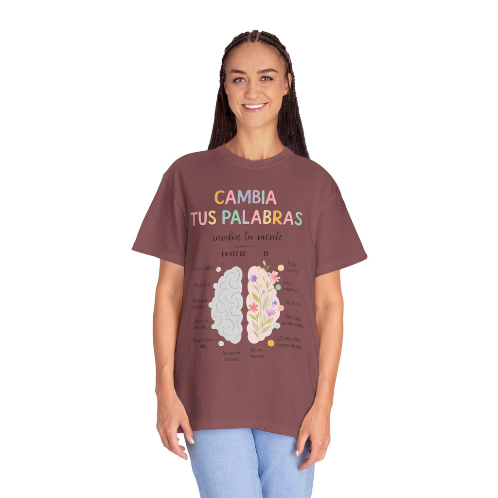 Cambia Tus Palabras Floral Positivity T-Shirt