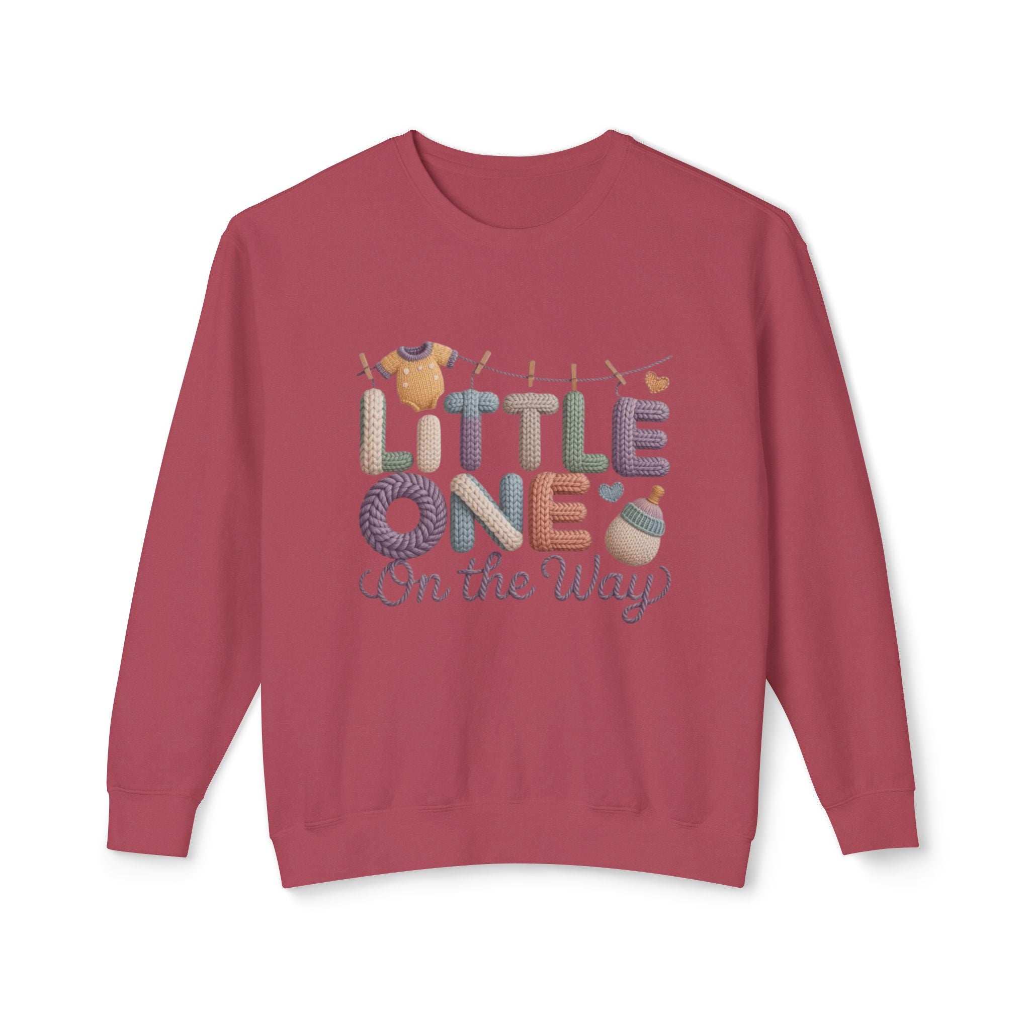 Little One On The Way Sweatshirt  Cute Baby Shower Announcement Crewneck