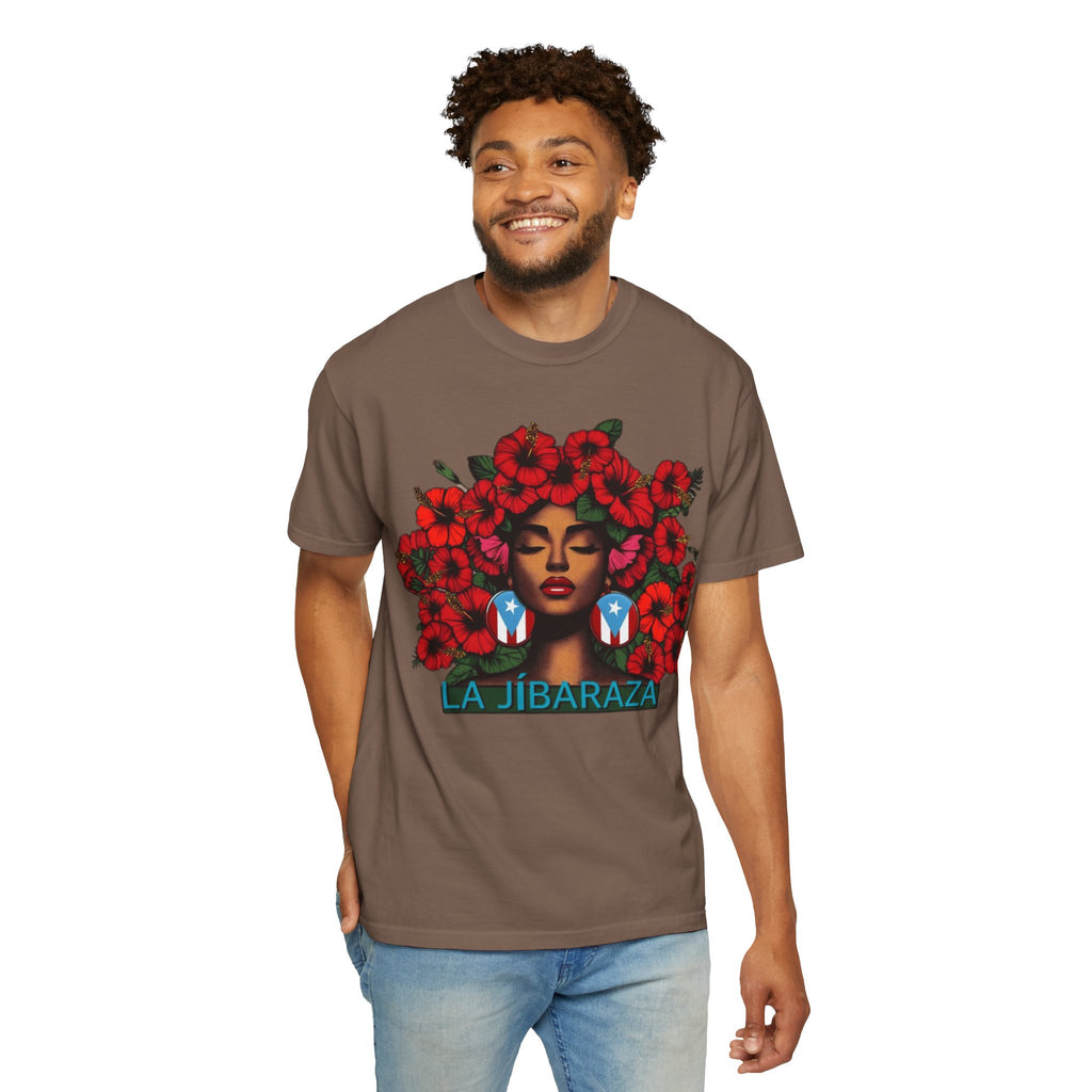 Puerto Rico Navidades T-Shirt — "La Jíbaraza" Floral Puerto Rican Pride Tee
