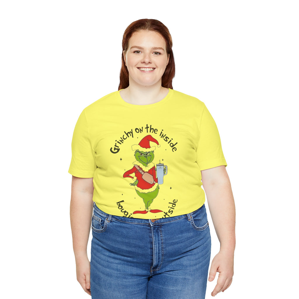 Grinch-Inspired Holiday Tee: 'Grinchy on the Inside, Boogie on the Outside'