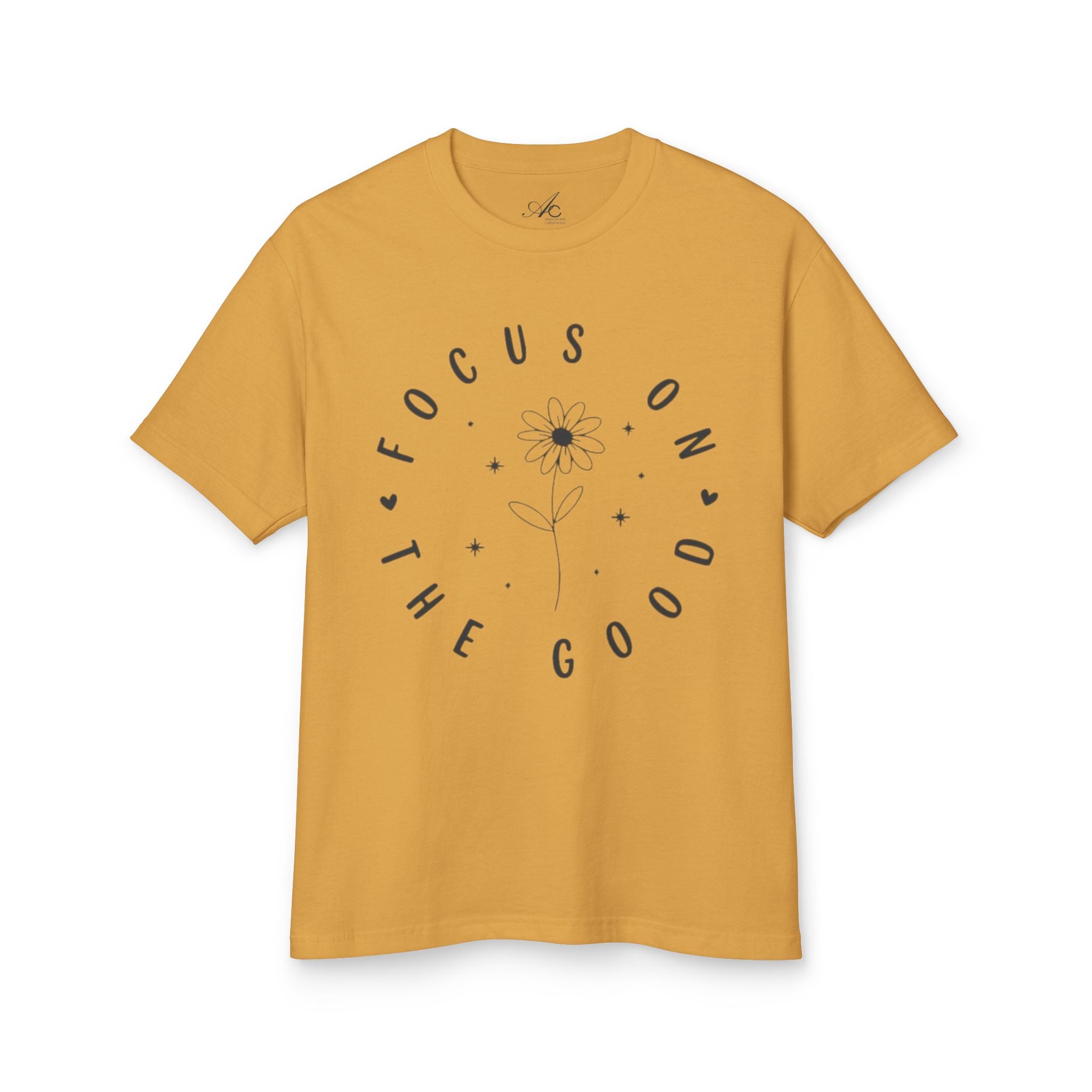 Focus on the Good Tee Positive Message Floral Graphic TShirt