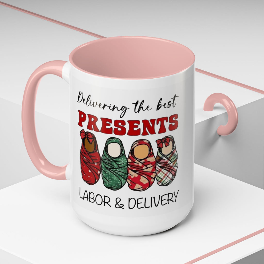 Christmas Presents Delivery Coffee Mug — "Delivering the Best Presents" Accent Mug Medical Christmas Mug,