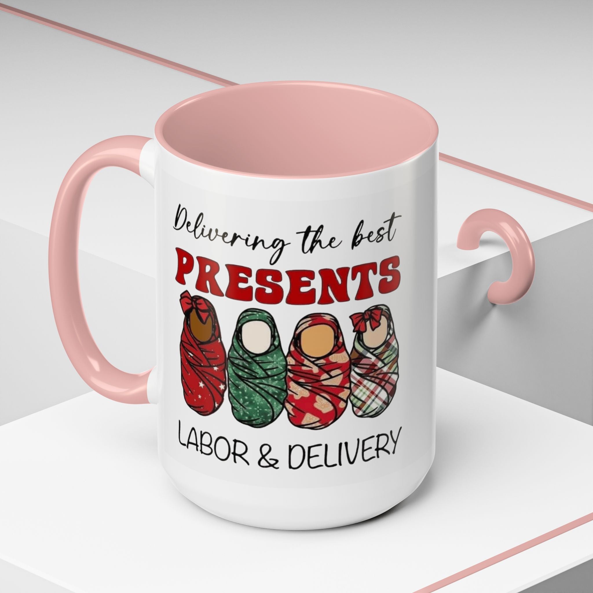 Christmas Presents Delivery Coffee Mug — "Delivering the Best Presents" Accent Mug Medical Christmas Mug,
