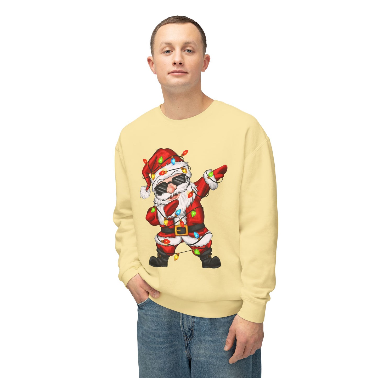 Funny Christmas tee Dabbing Santa Crewneck Sweatshirt  Funny Christmas Holiday Pullover