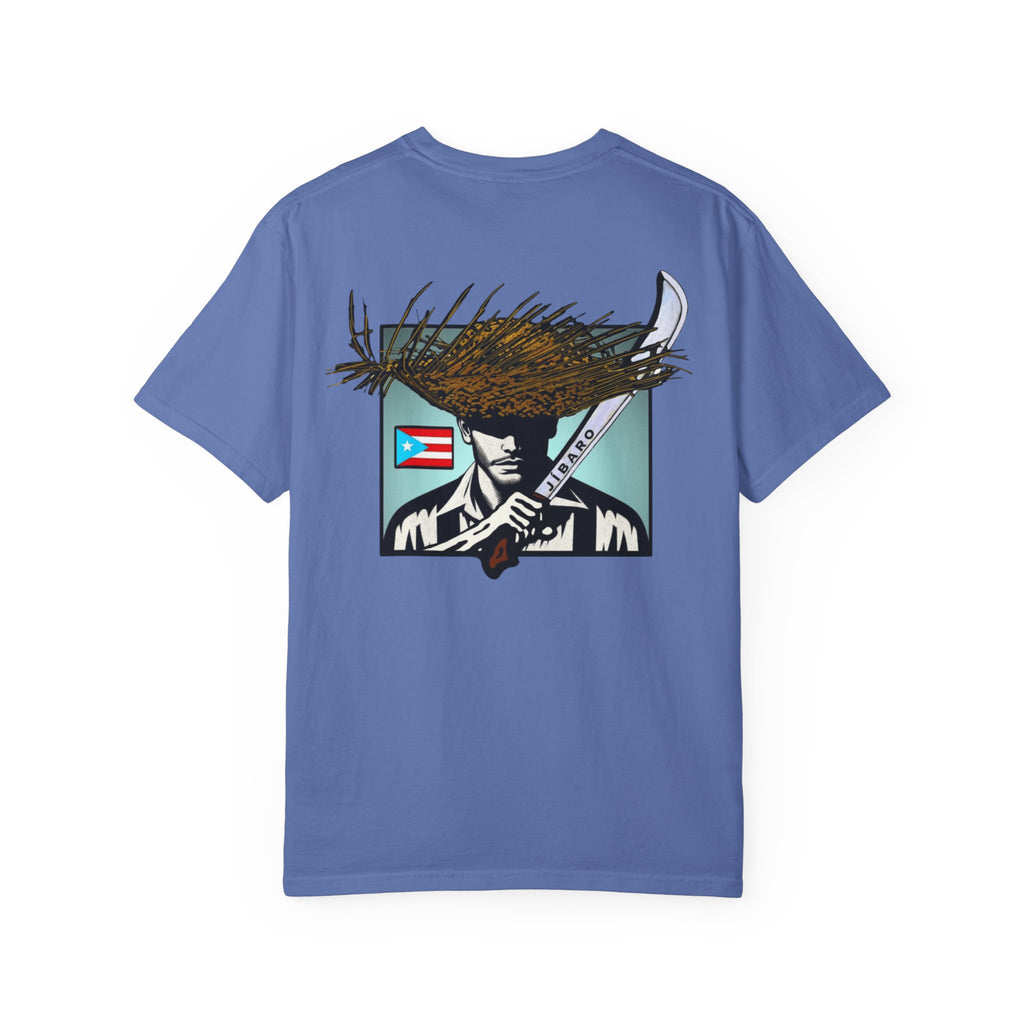 T-Shirt  "Jíbaro" Puerto Rican Heritage Tee (Back Machete  Sombrero de Paja Design) Puerto Rico’s Navidades
