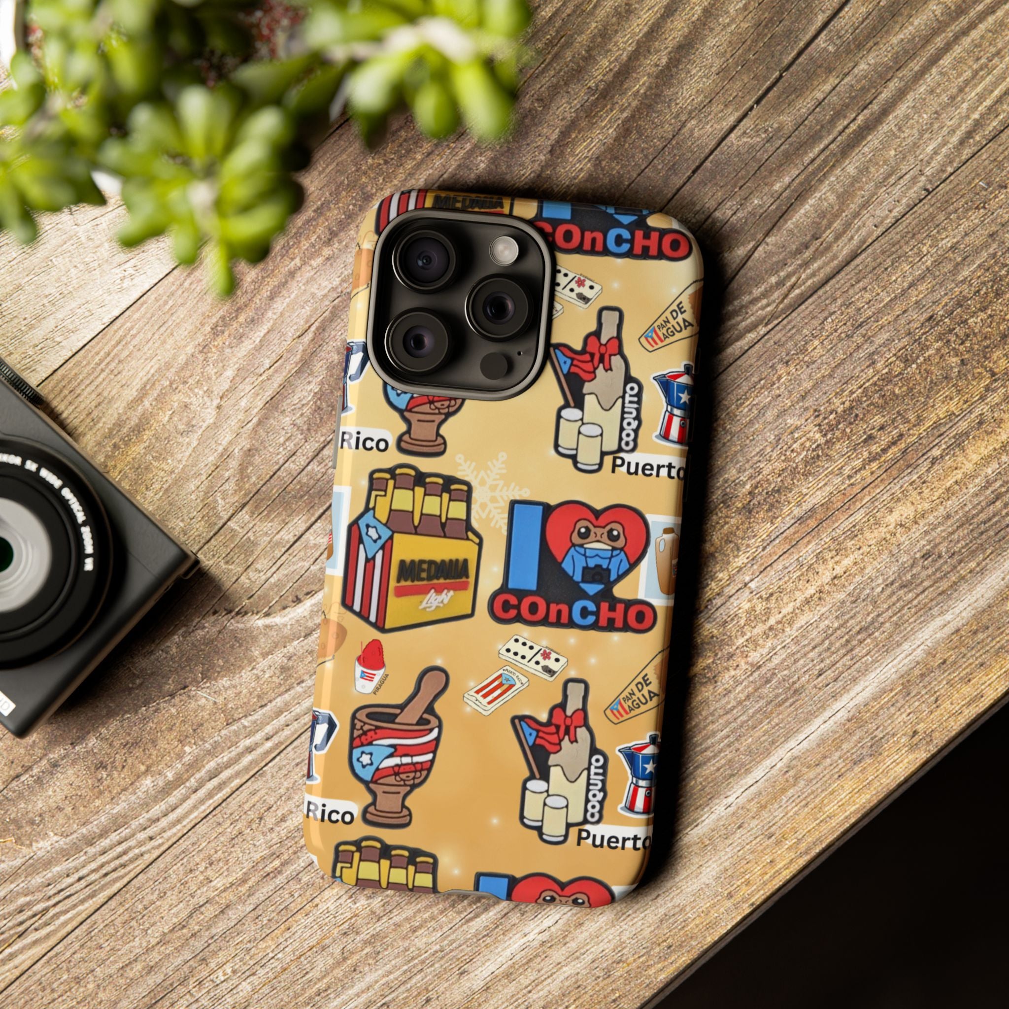 Puerto Rico Sticker Collage Tough Case  ‘I  Concho’ Pattern Phone Case