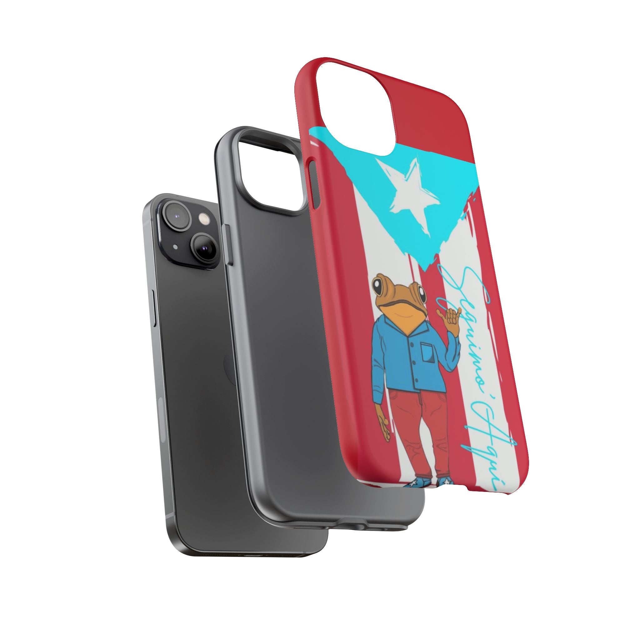 Puerto Rican Flag Frog Design ("Señorita Hops")Phone Case Isla del Encanto Phone Case – Puerto Rican Style