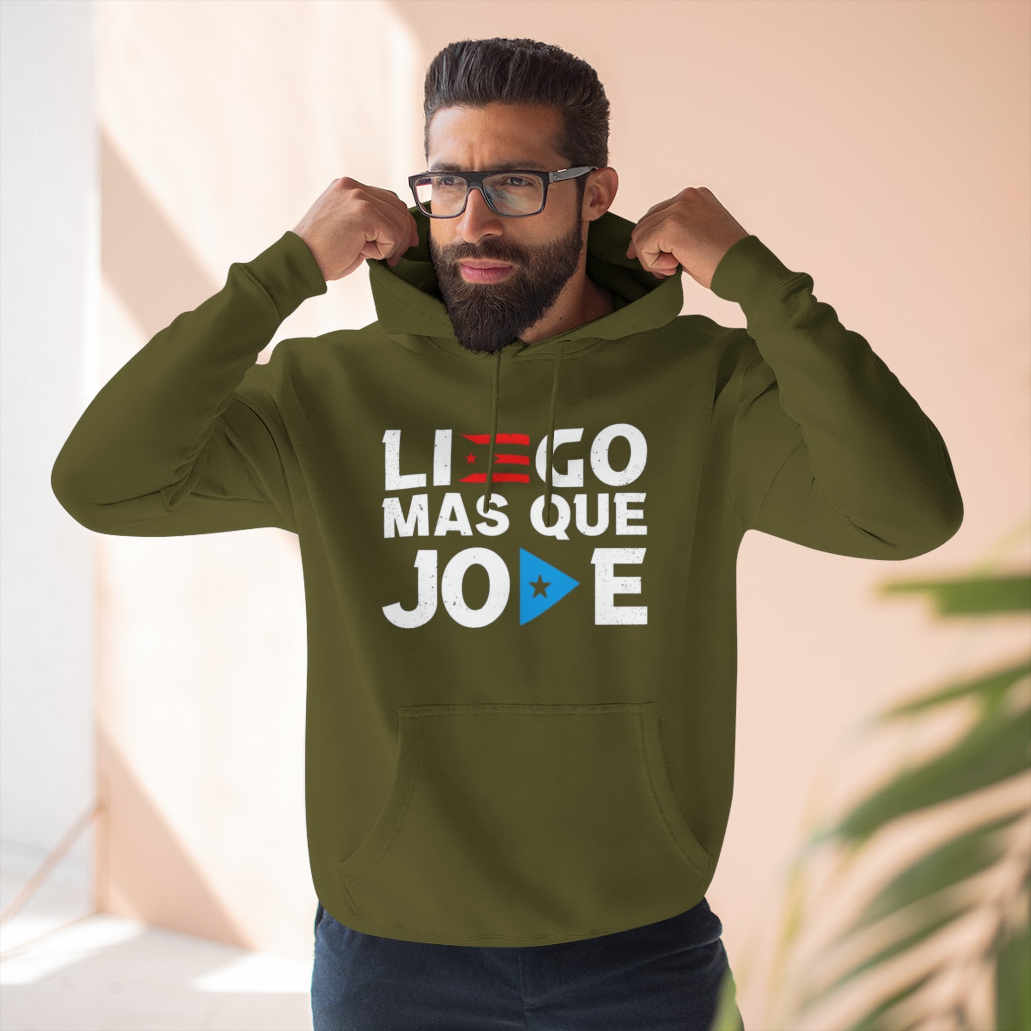 Puerto Rican culture & traditions Navidades Boricuas Collection fleece hoodie