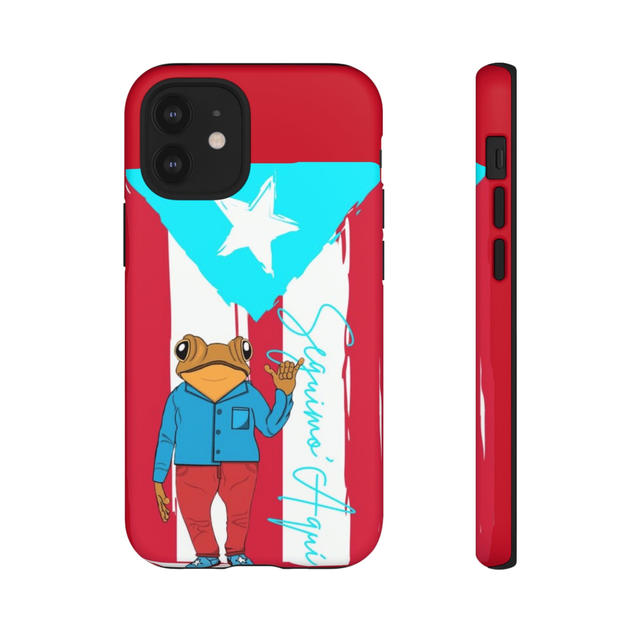 Puerto Rican Flag Frog Design ("Señorita Hops")Phone Case Isla del Encanto Phone Case – Puerto Rican Style