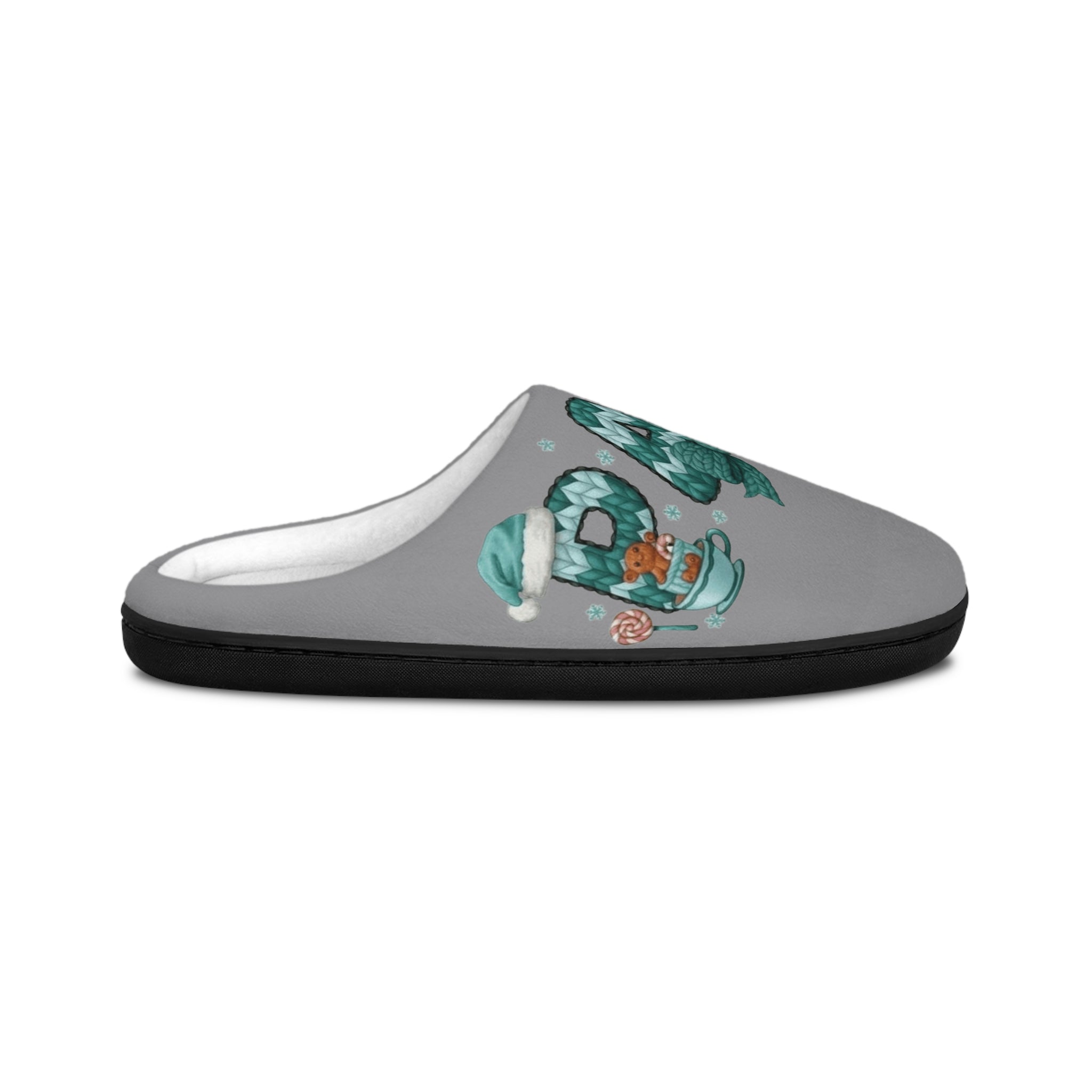 Papa Chritsmas Indoor Slippers  'Dad' Cozy House Slides Cozy Christmas Slippers