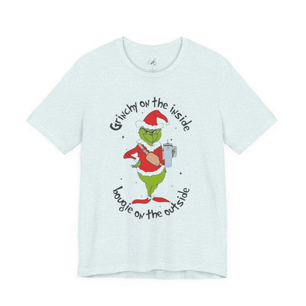 Grinch-Inspired Holiday Tee: 'Grinchy on the Inside, Boogie on the Outside'