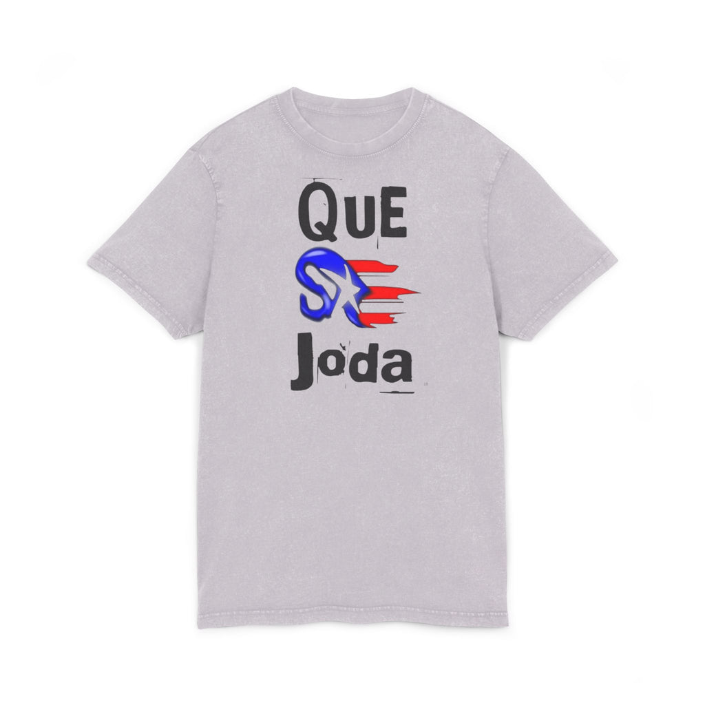 Que S Joda Acid-Wash Graphic Tee