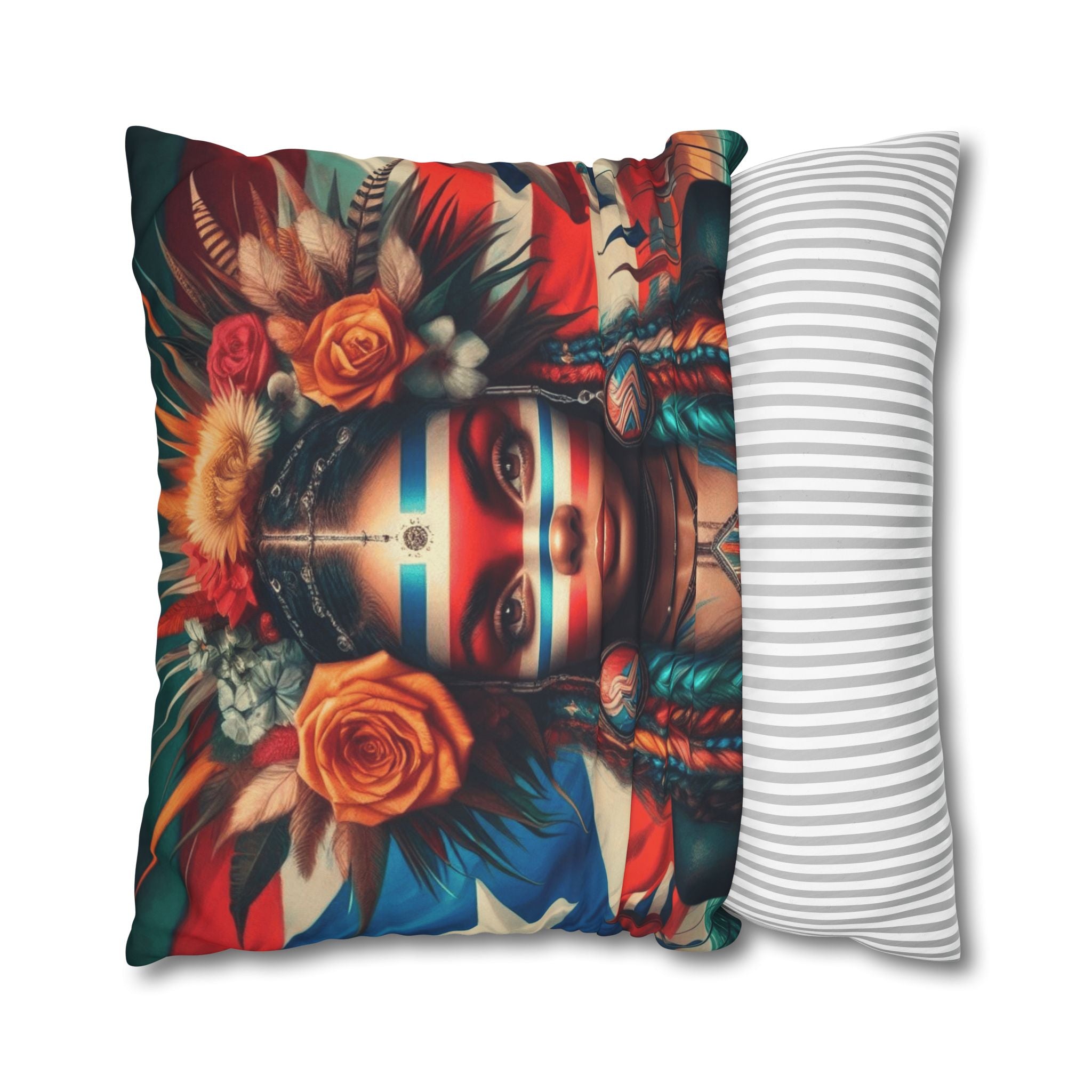 Tribal Goddess Decorative Pillow Puerto Rico Culture Pillow