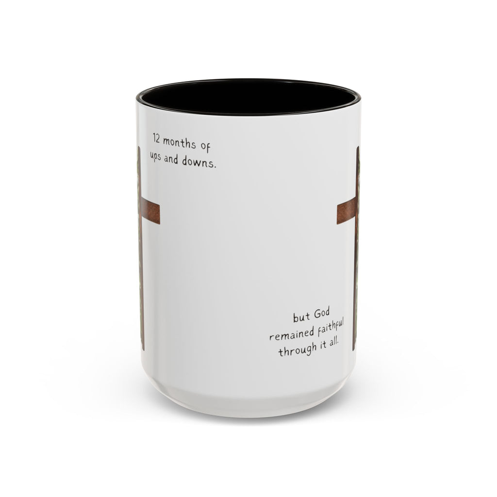 Christian Cross & Pine Tree Mug — Faith Reminder Coffee Cup (11oz/15oz)