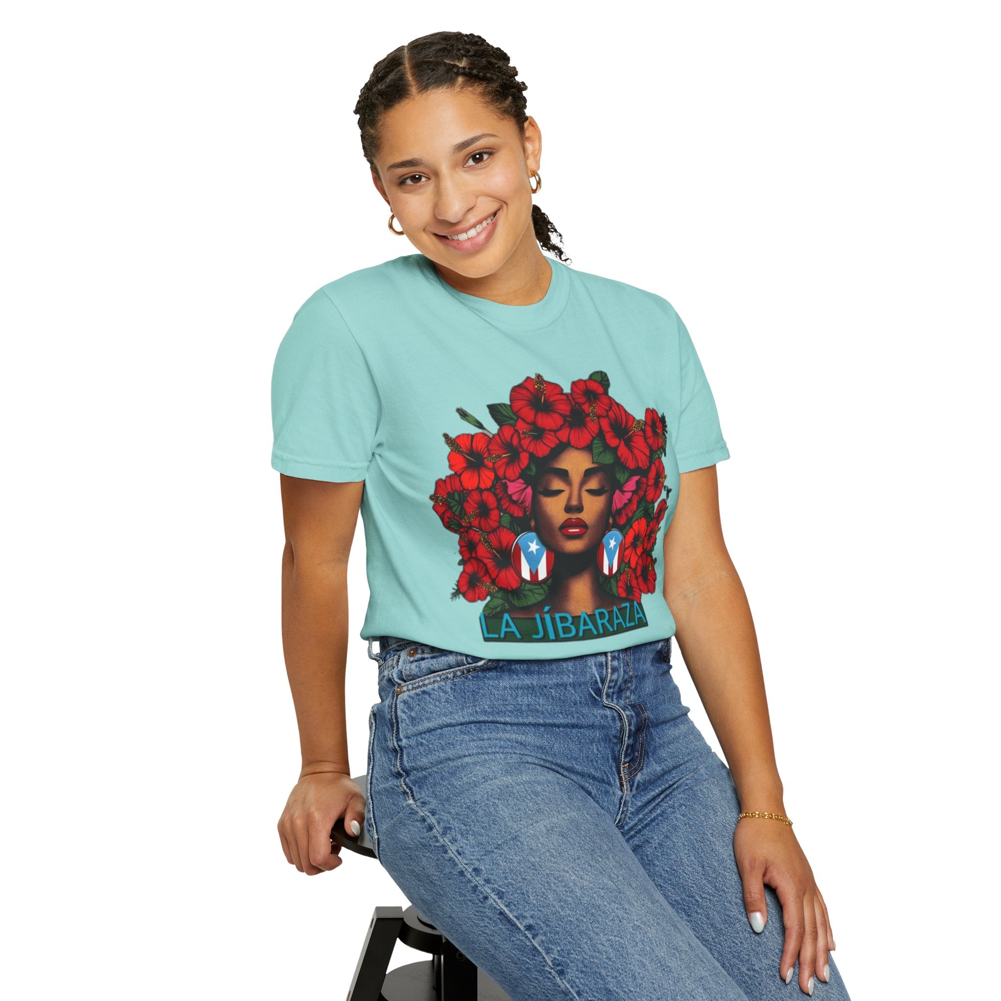 Puerto Rico Navidades T-Shirt — "La Jíbaraza" Floral Puerto Rican Pride Tee