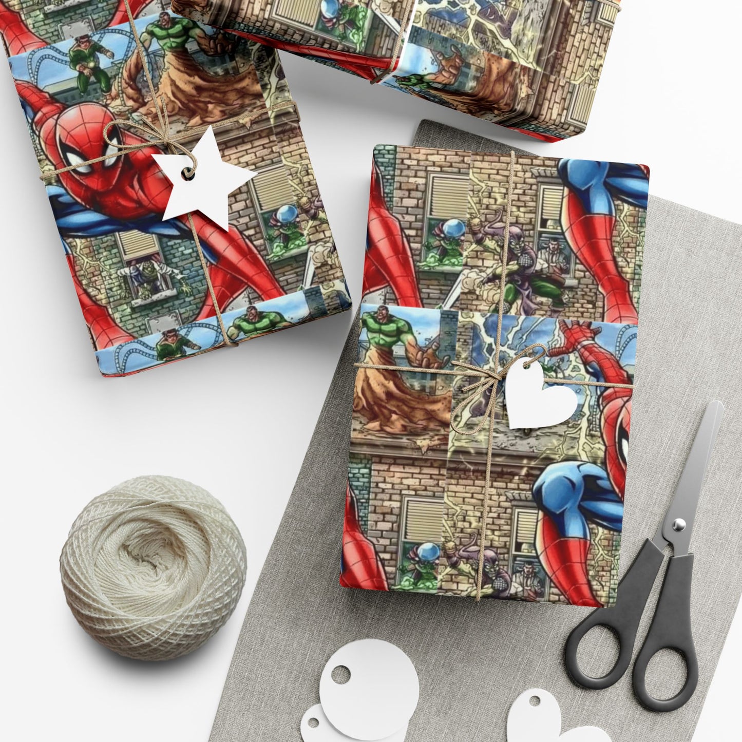 Superhero Pattern Gift Wrap Paper Super Heroe Comic Panel Design