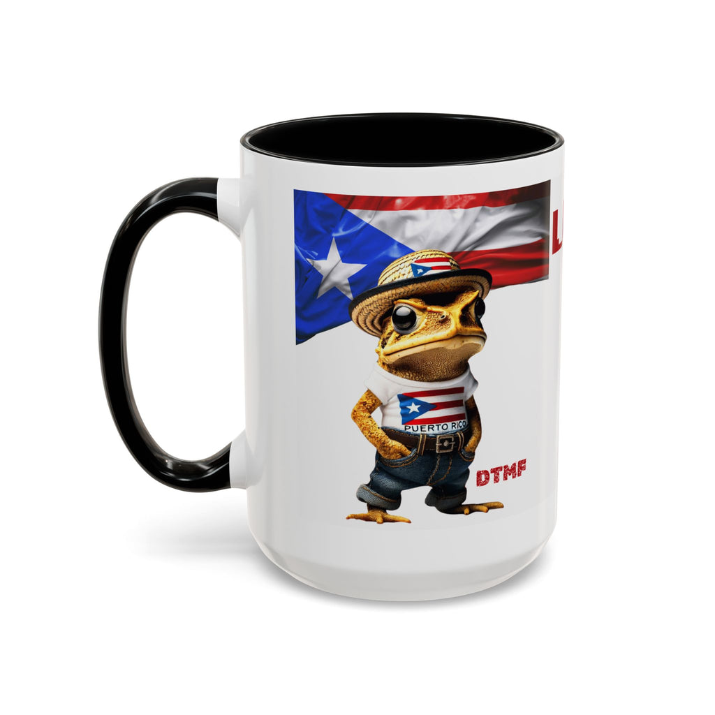 Puerto Rican Frog Character Coffee Mug - Fun Accent Mug for Coffee Lovers
