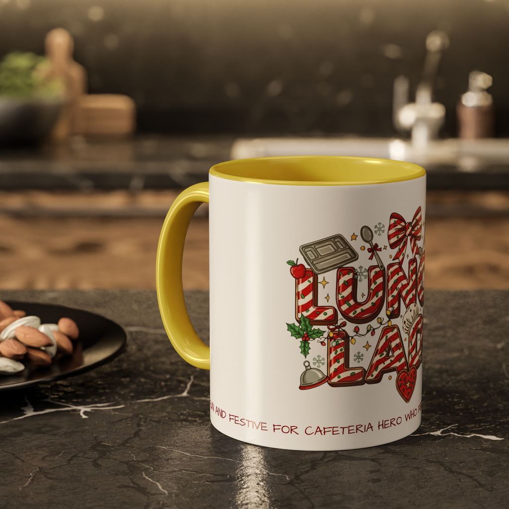 Lunch Lady Mug "Cafeteria Hero Who Feeds the Whole School With Love" | 11oz/15oz Gift  School Staff Christmas Mug Collection