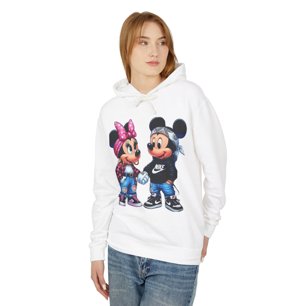 Valentine Cartoon Couple Hoodie  Cute Mickey & Minnie Style Graphic