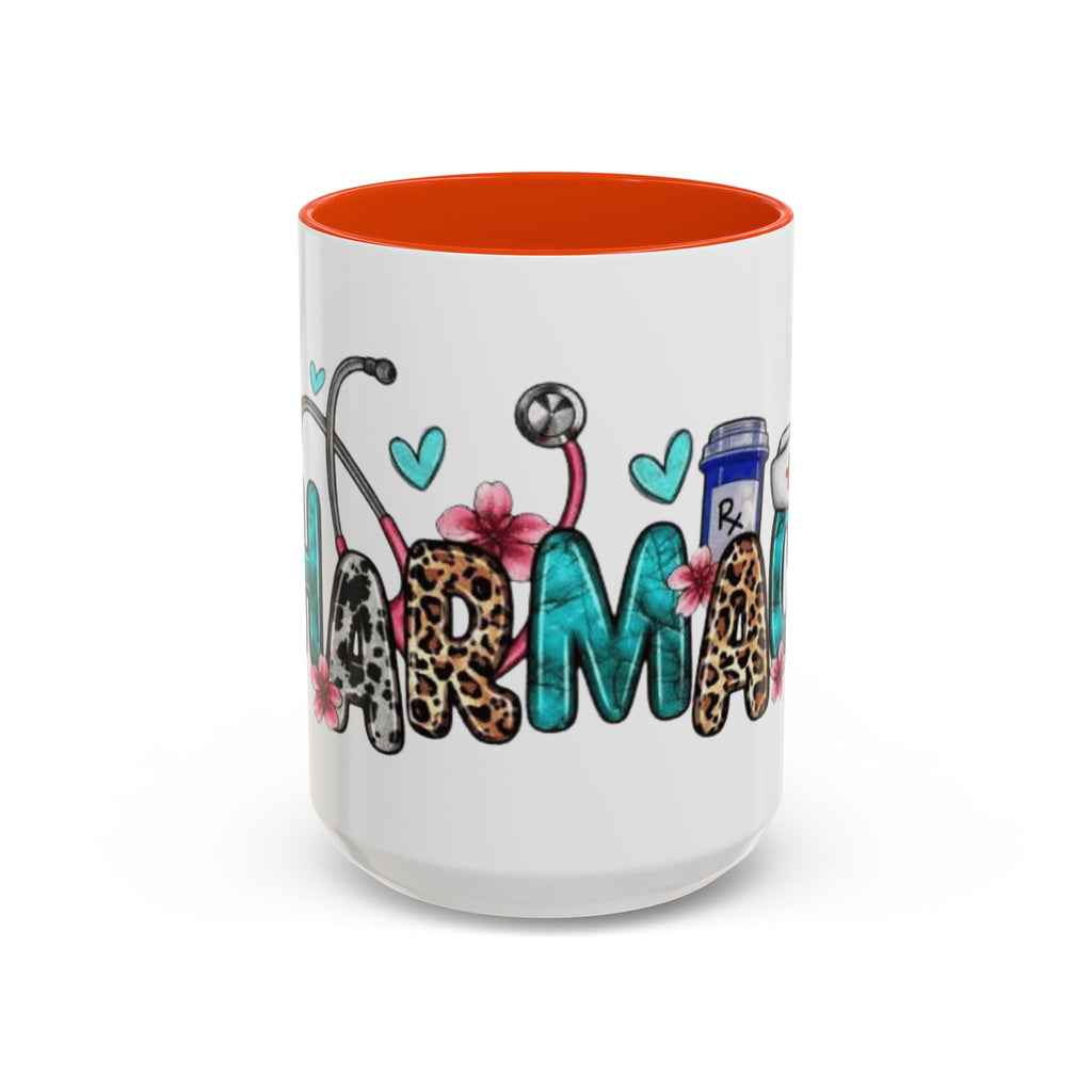 Pharmacy Nurse Coffee Mug — Cute Leopard & Teal Medical Design (11oz/15oz)Christmas mug for all healthcare heroes