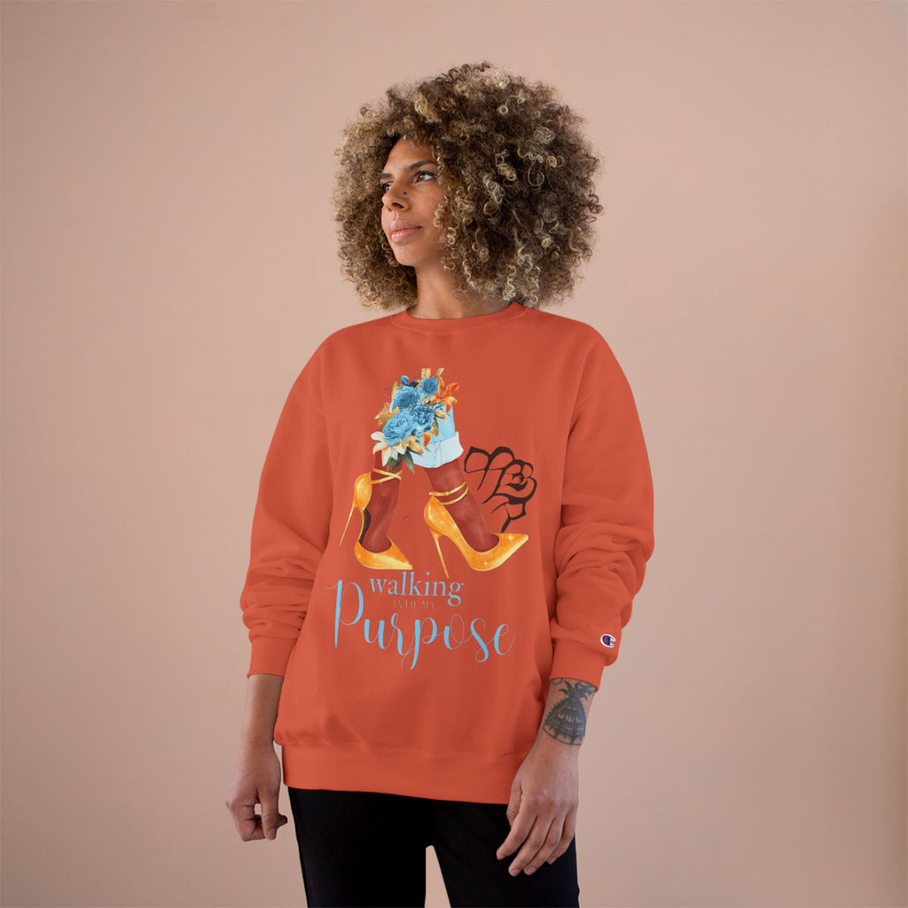 Walking with Purpose Sweatshirt  Floral Heels Inspirational Crewneck