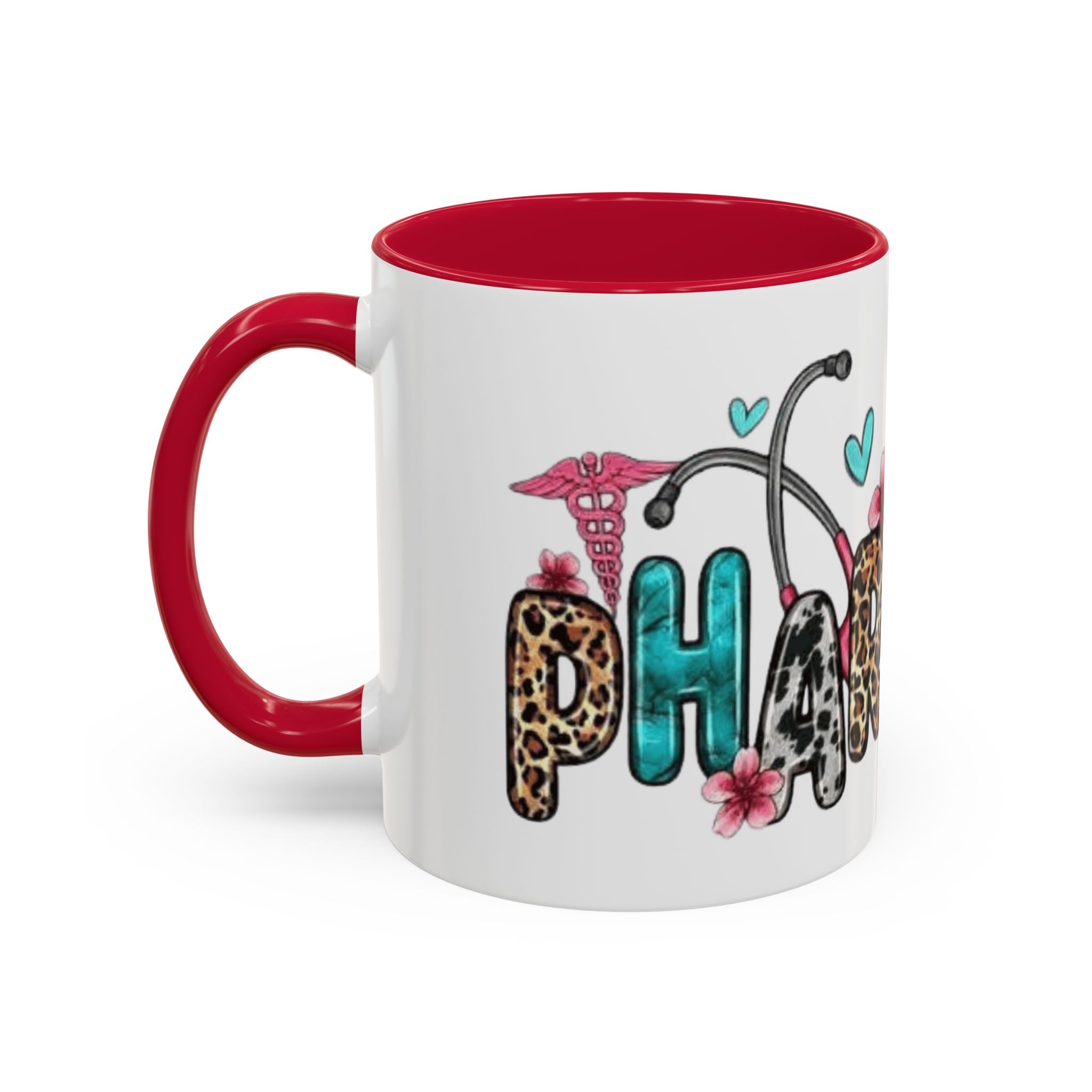 Pharmacy Nurse Coffee Mug — Cute Leopard & Teal Medical Design (11oz/15oz)Christmas mug for all healthcare heroes