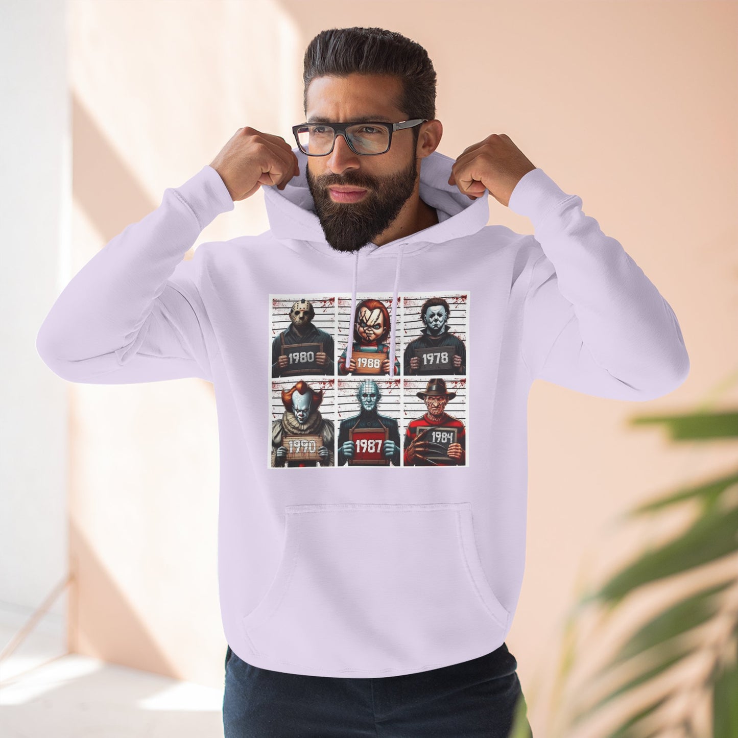 Spooky Vibes Only Halloween Sweater Retro Horror Movie Three-Panel Fleece Hoodie, Halloween Gift, Cozy Sweatshirt, Movie Lover Apparel, Vintage Movie Merchandise