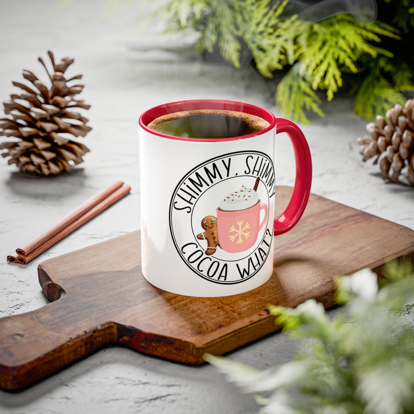 Cute Cocoa Mugs with Gingerbread Design Perfect for Winter Holiday CheerBeverage Cup Christmas Design