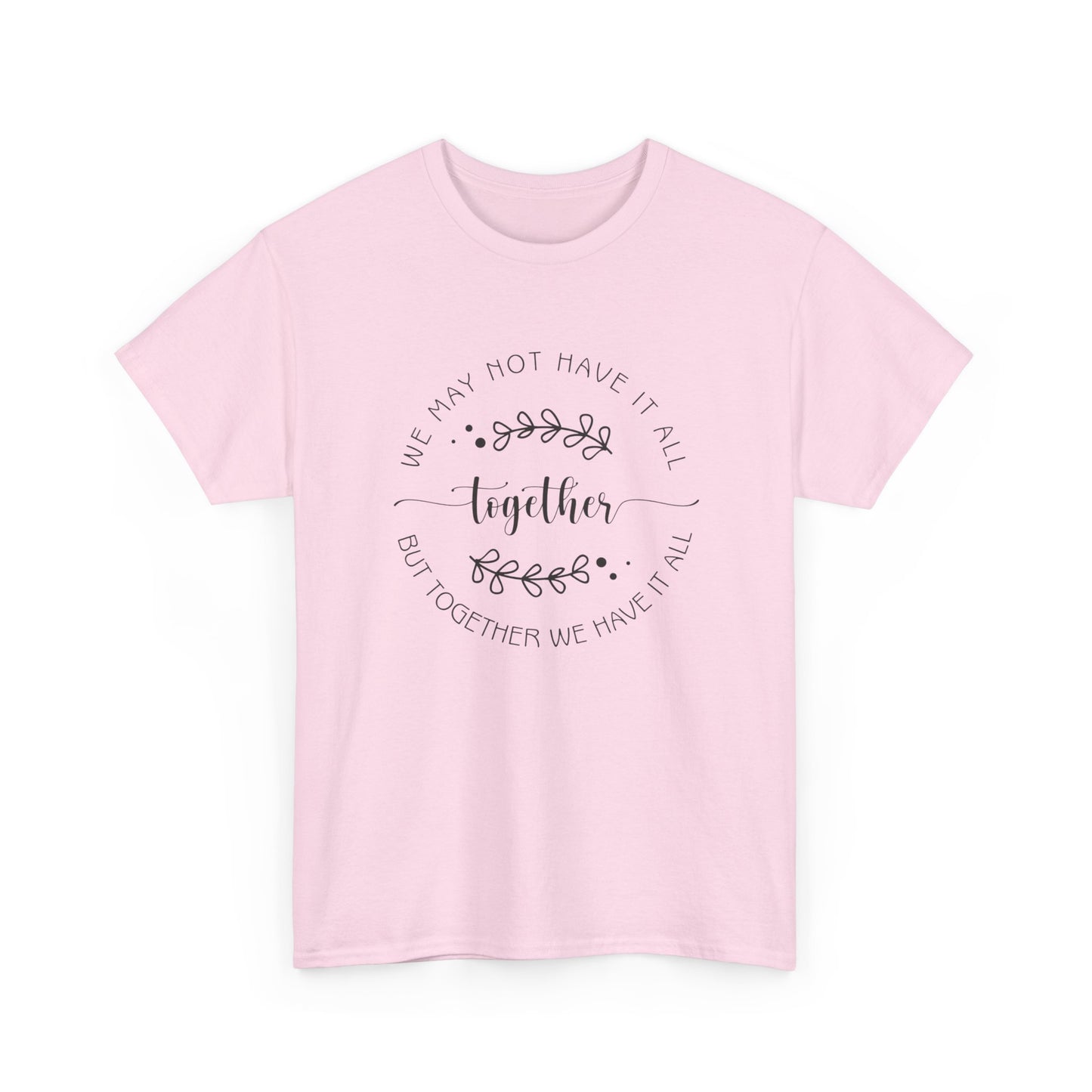 Together Floral Circle Tee  "Together" Inspirational Family Unity Shirt
