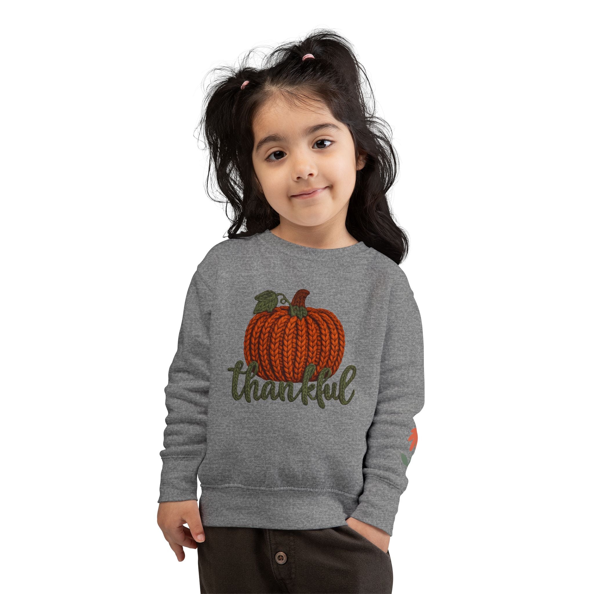 Toddler Sweatshirt  "Thankful" Pumpkin Fall Pullover
