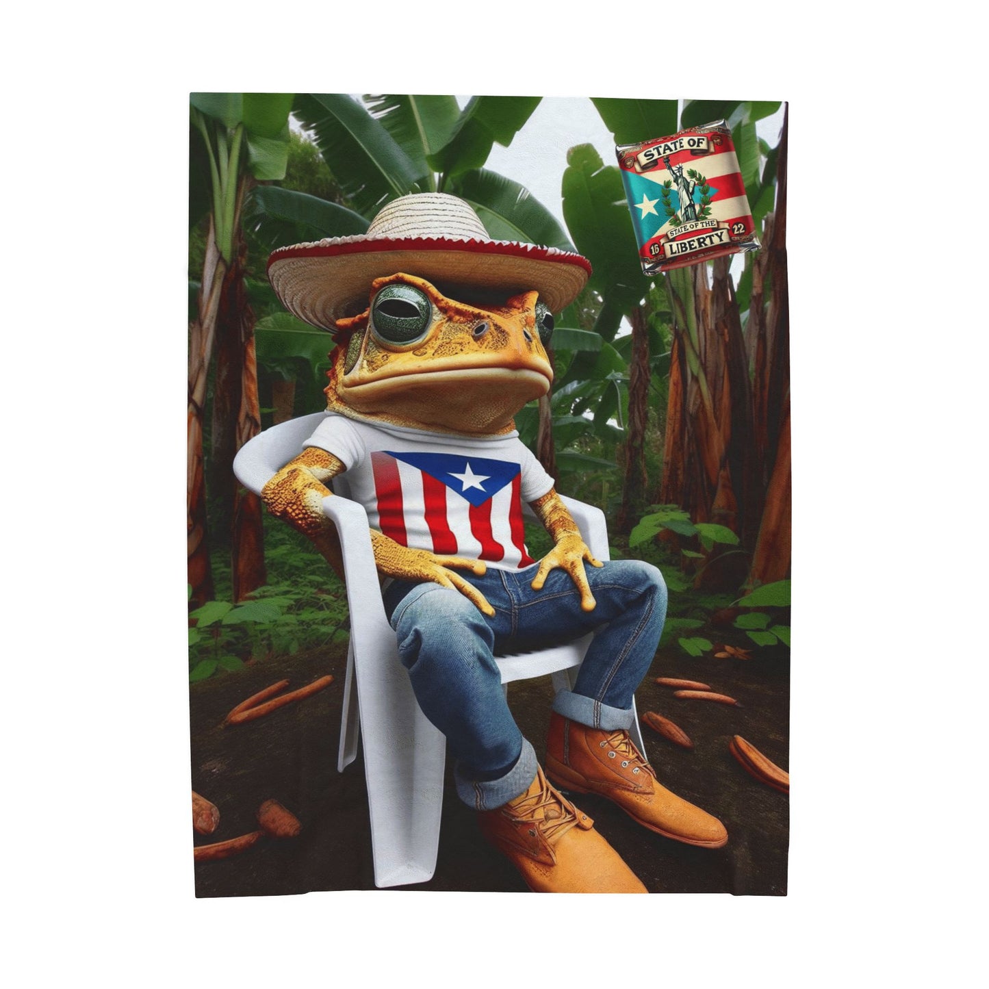 Abrazo Boricua en forma de manta  Warmth from the Island, Wherever You Are Cozy Throw for Home,