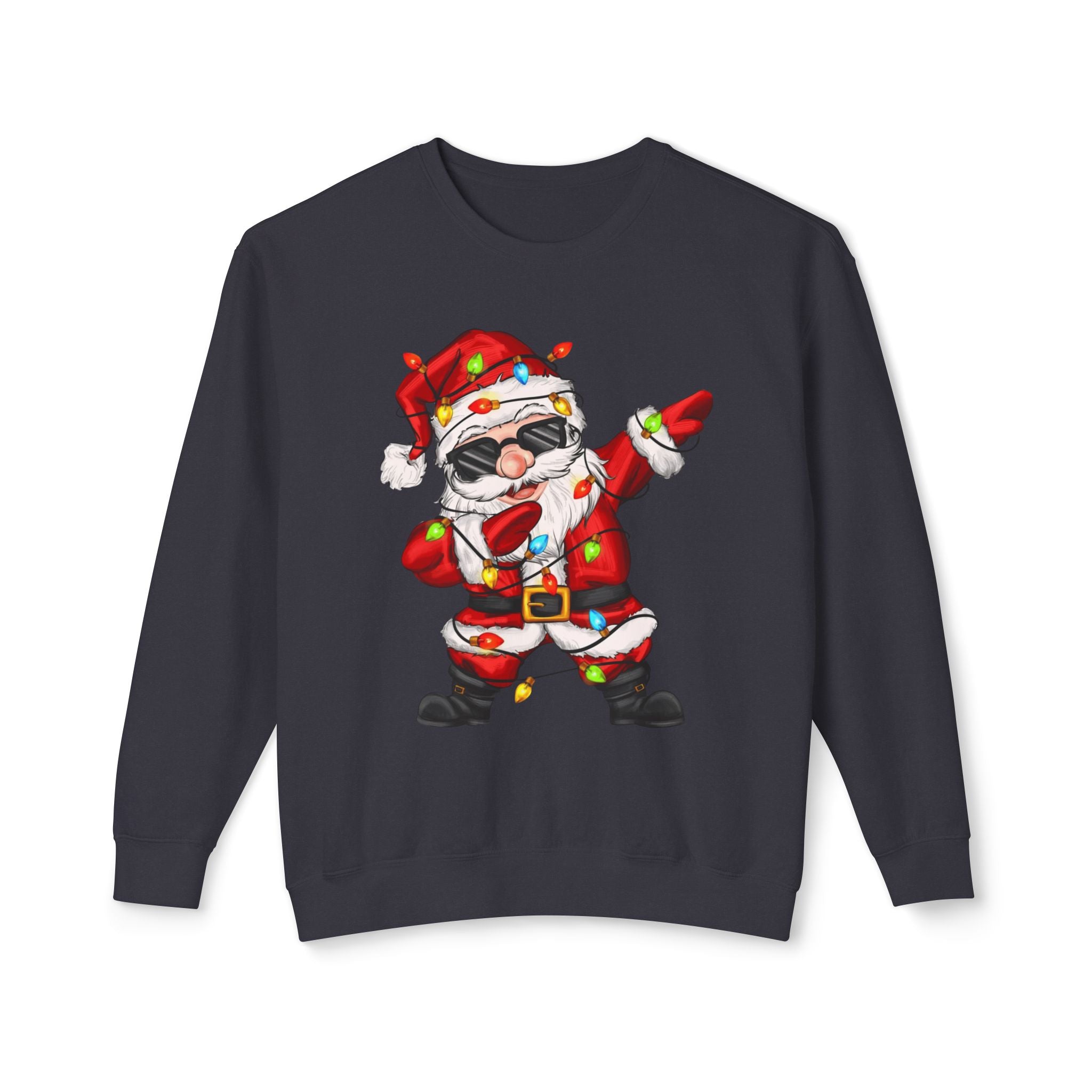 Funny Christmas tee Dabbing Santa Crewneck Sweatshirt  Funny Christmas Holiday Pullover