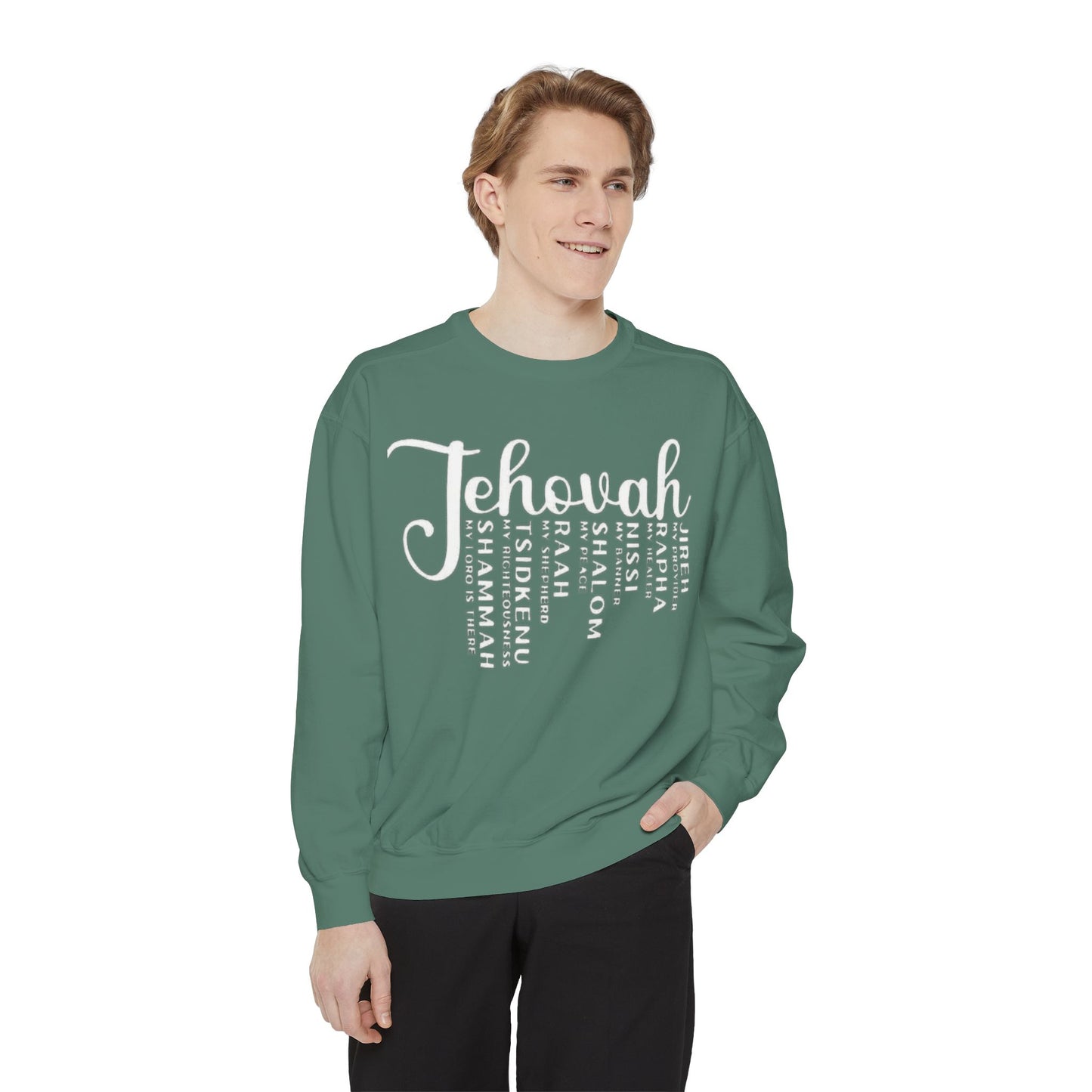Jehovah Names Sweatshirt  Christian Faith Scriptural Names Pullover