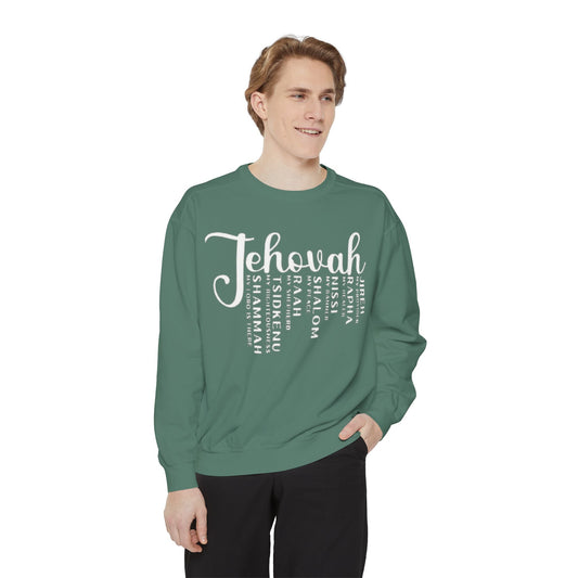 Jehovah Names Sweatshirt  Christian Faith Scriptural Names Pullover